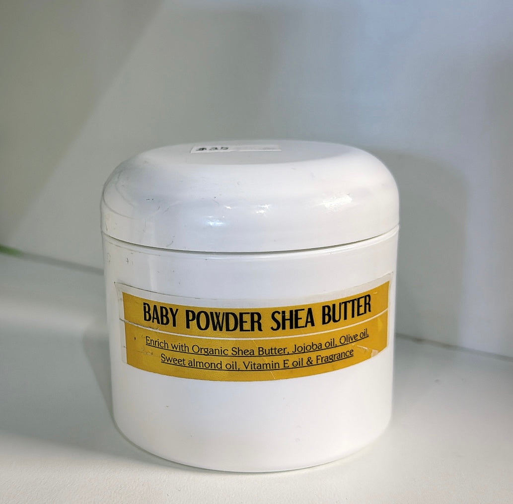 Baby powder shea butter