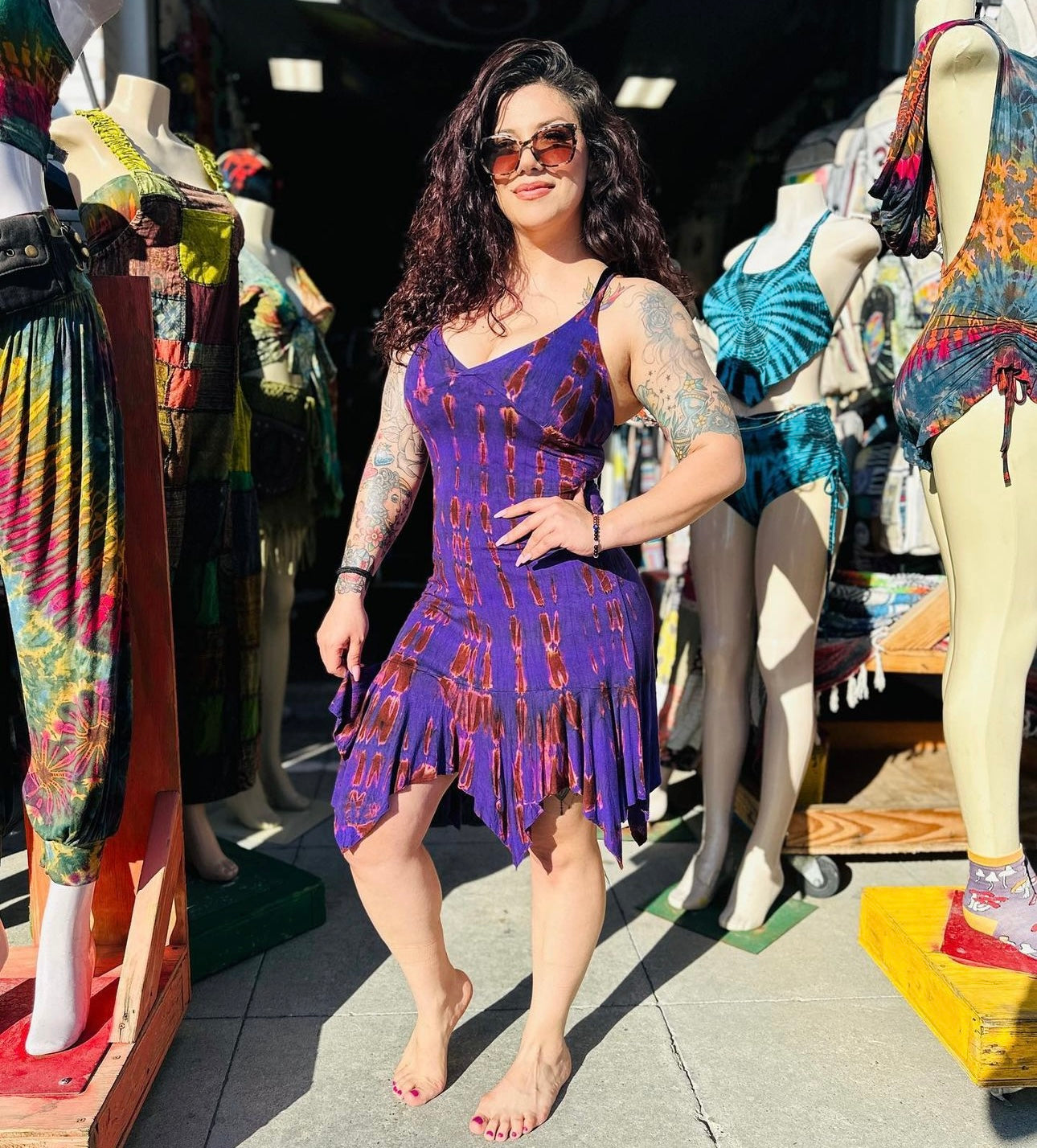 Summer in Venice Beach dress (purple brown)