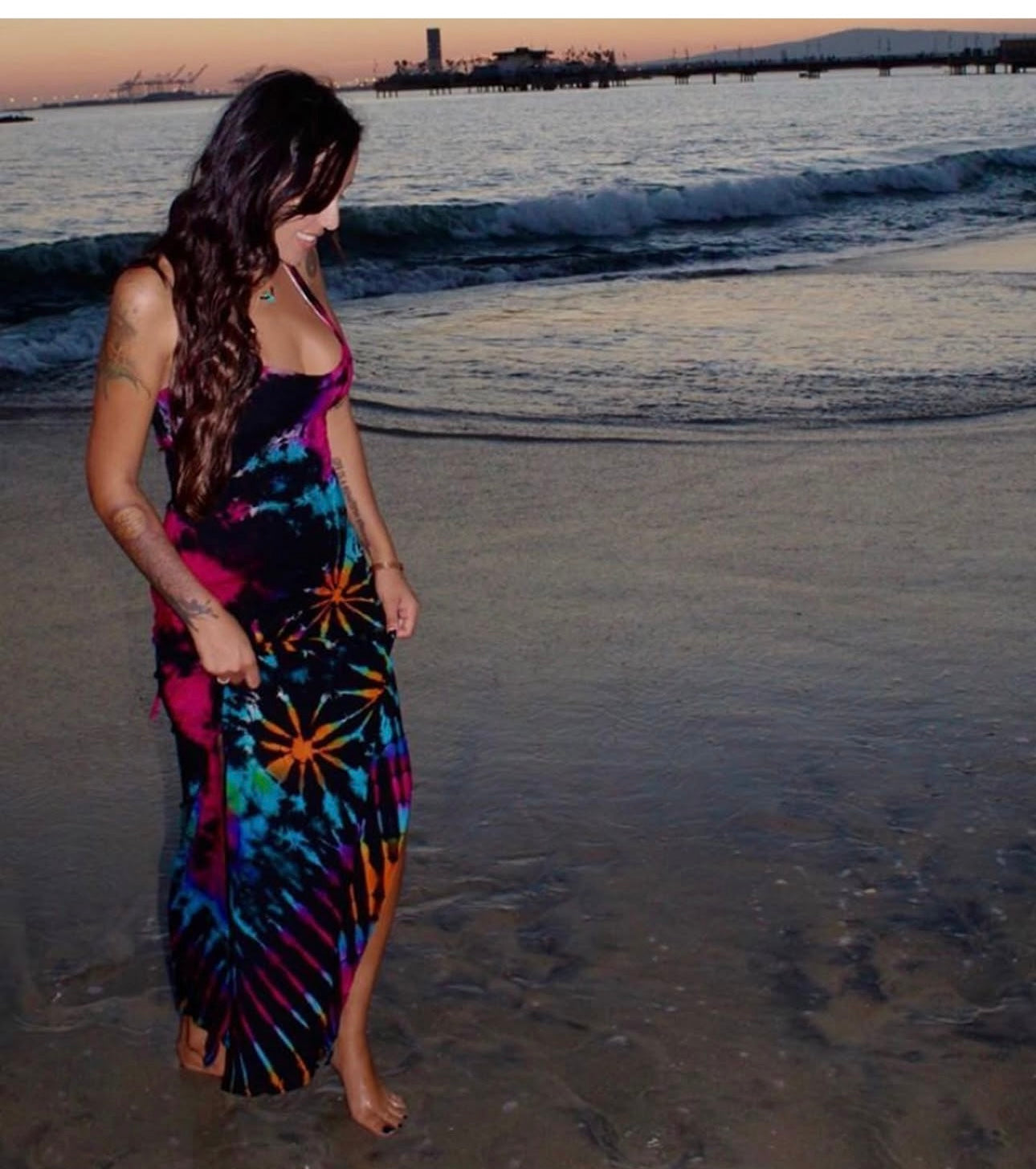 Hot Girl Maxi Dress (Black/rainbow) BLU 66 Apparel Hot Girl Maxi Dress (Black/rainbow) BLU 66 Apparel