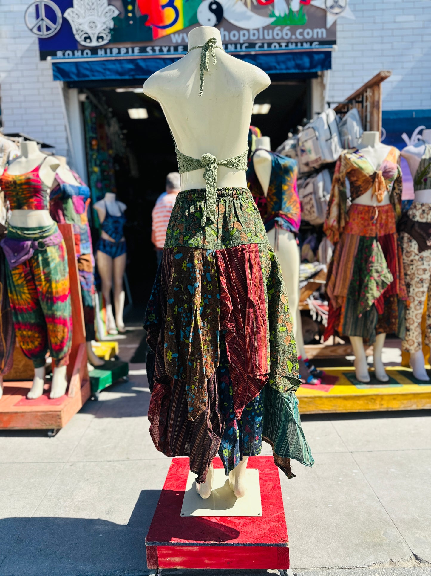 Wild festival skirt (green)