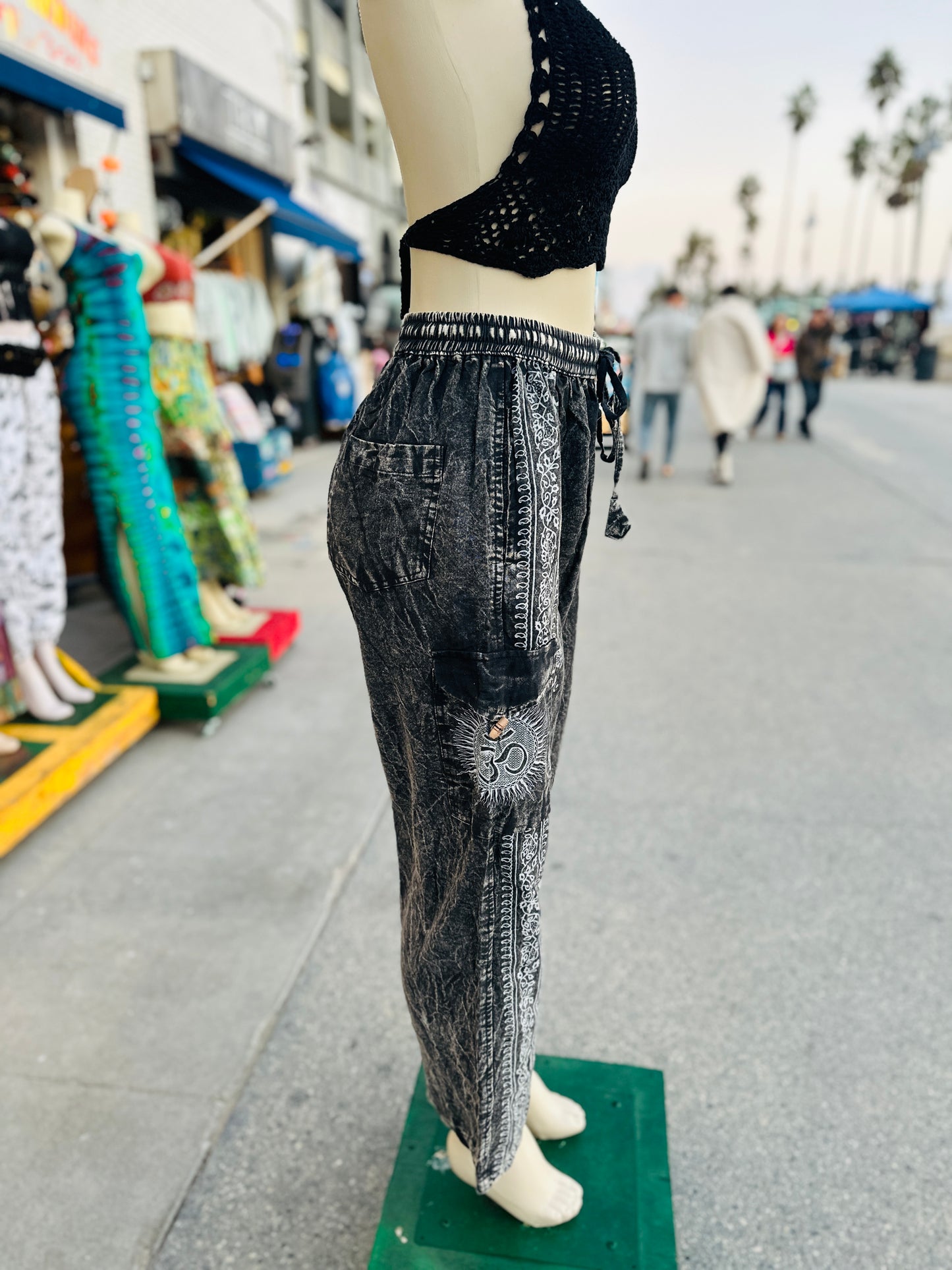 Boho ohm pants (blk/white )