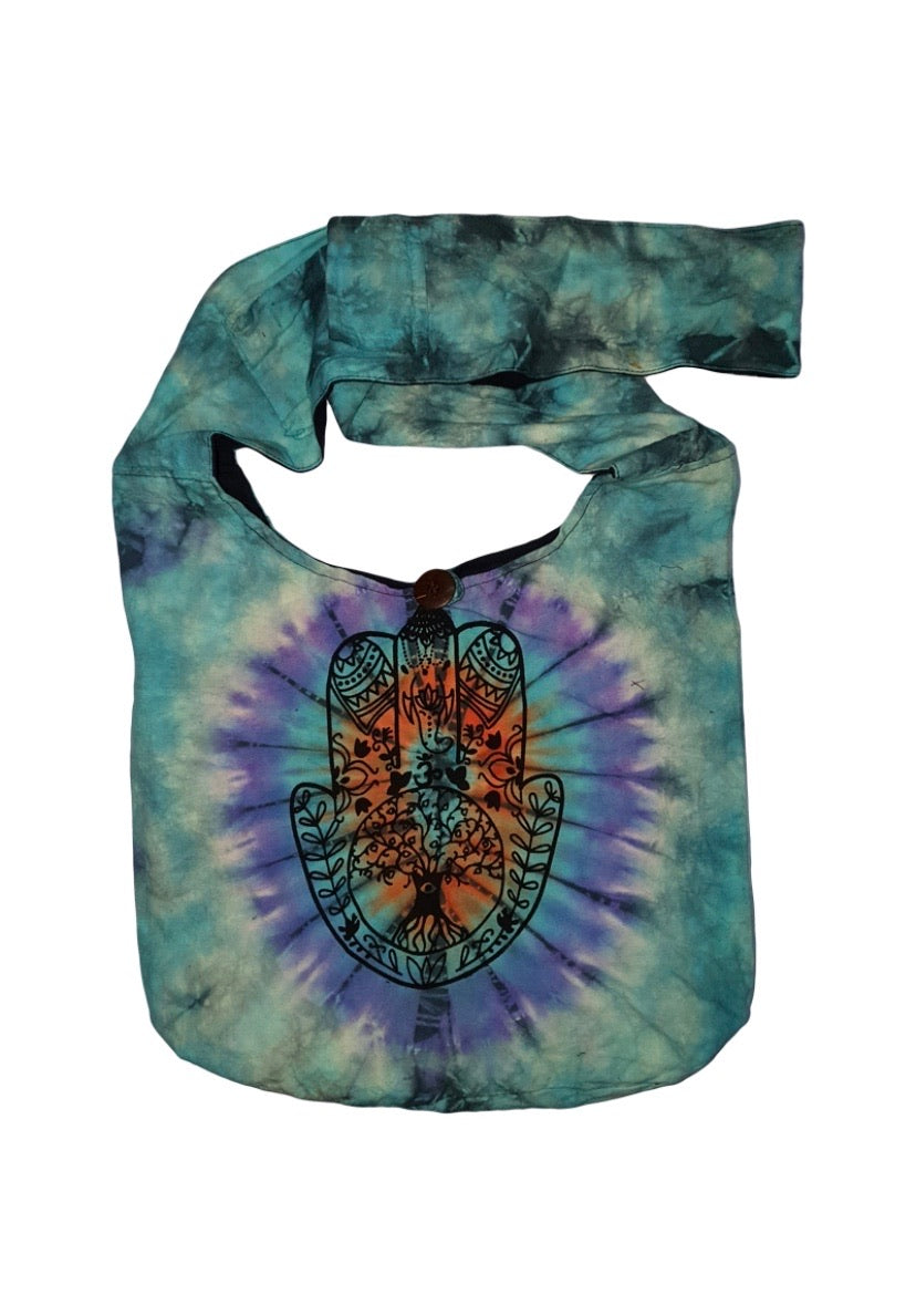 Hamsa tiedye bag
