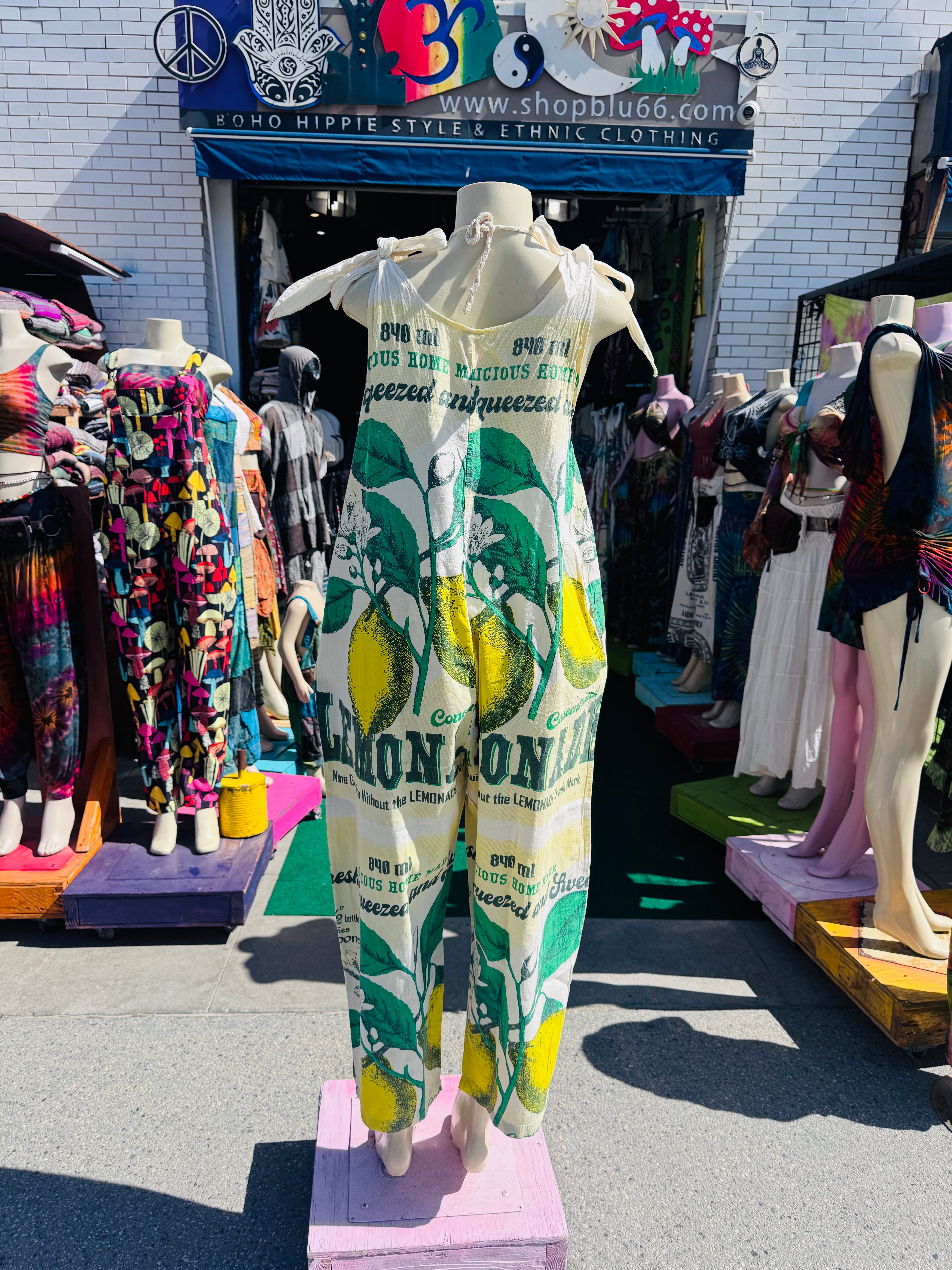 Vintage lemonade overalls
