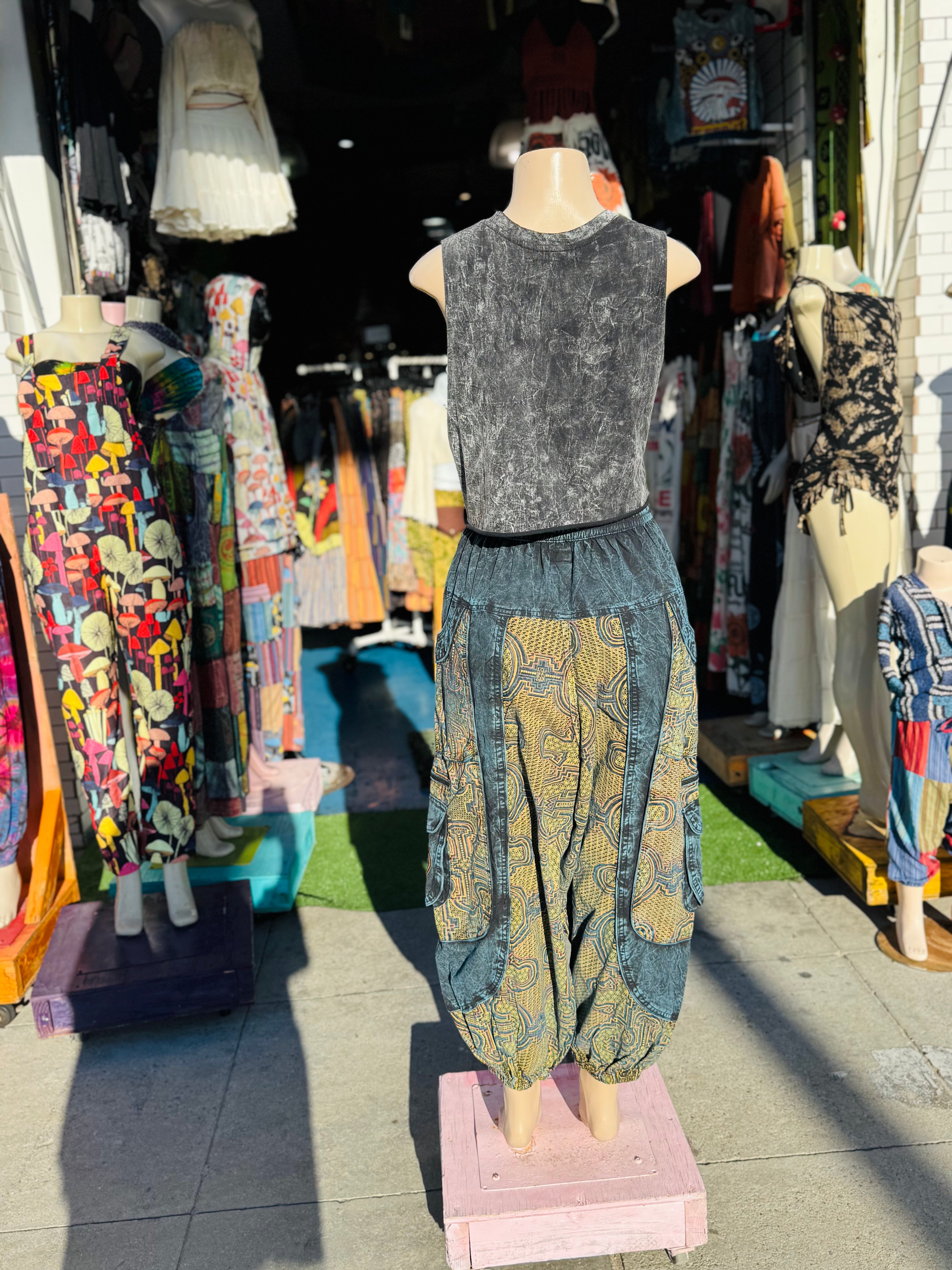 Spiral cargo pants (blue)