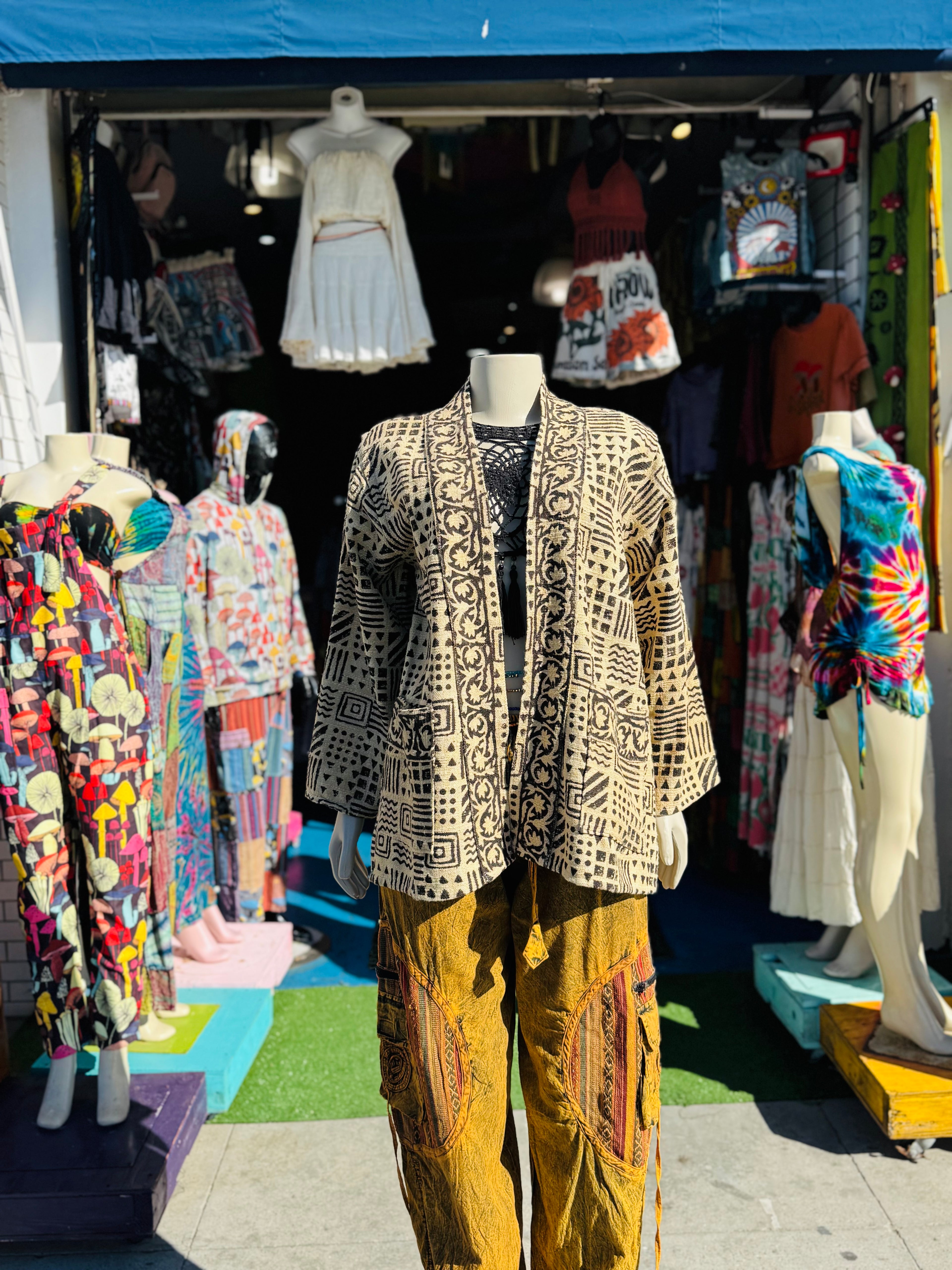 Cosmic meadow kimono