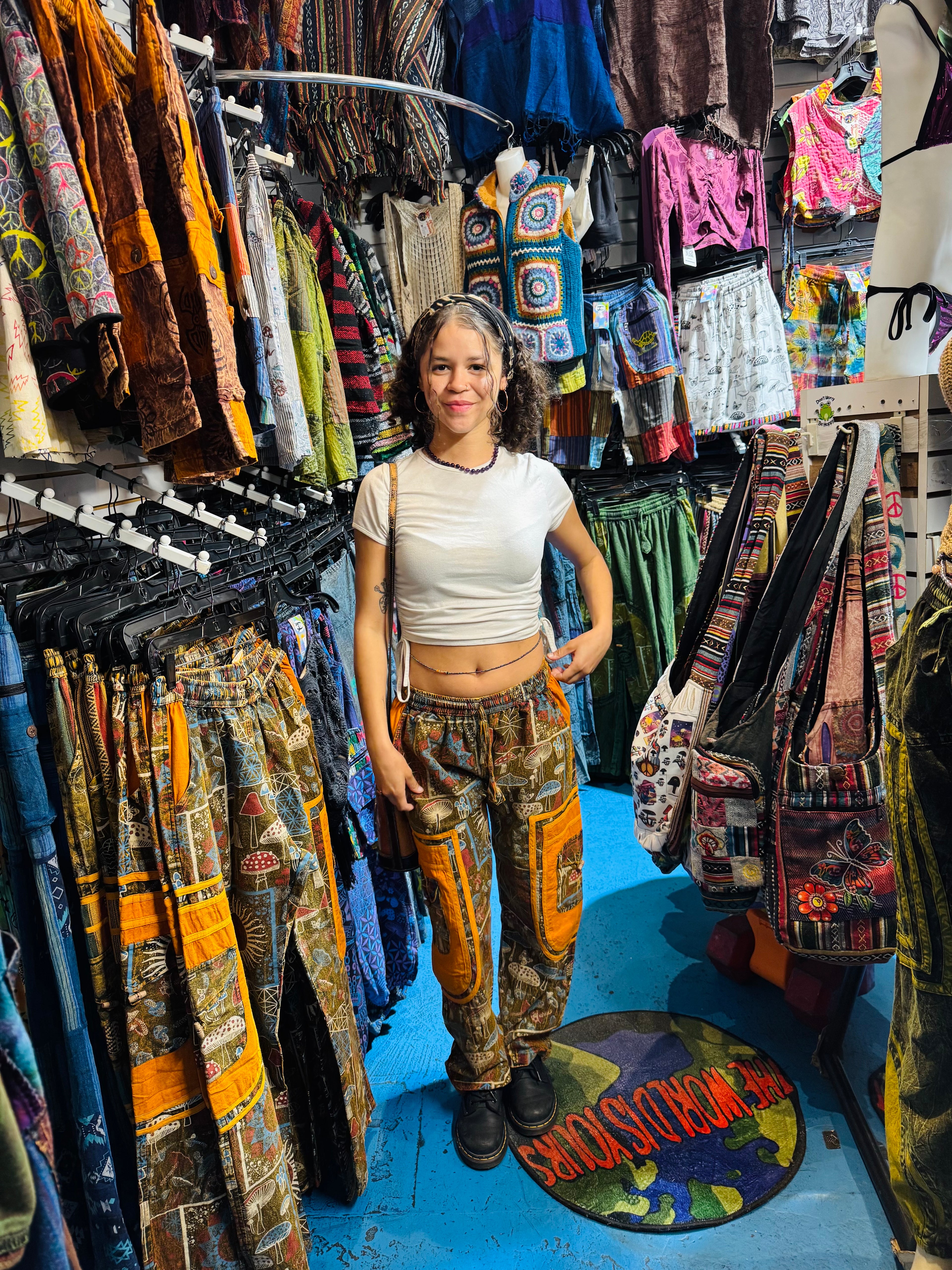 Trippy mushroom pants