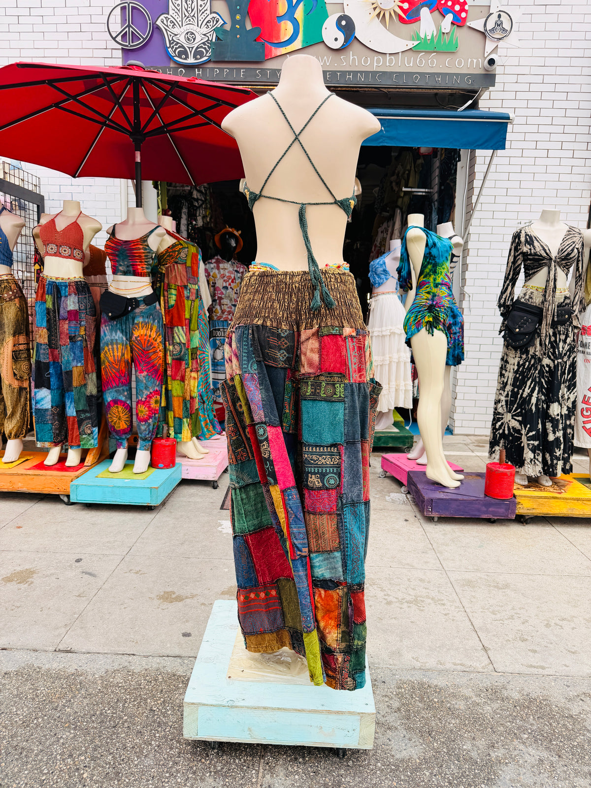 Patchwork boho pants