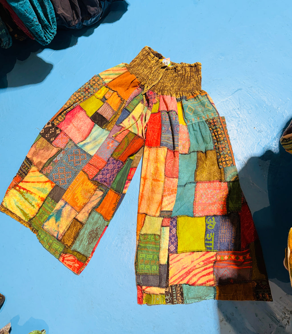 Patchwork boho pants