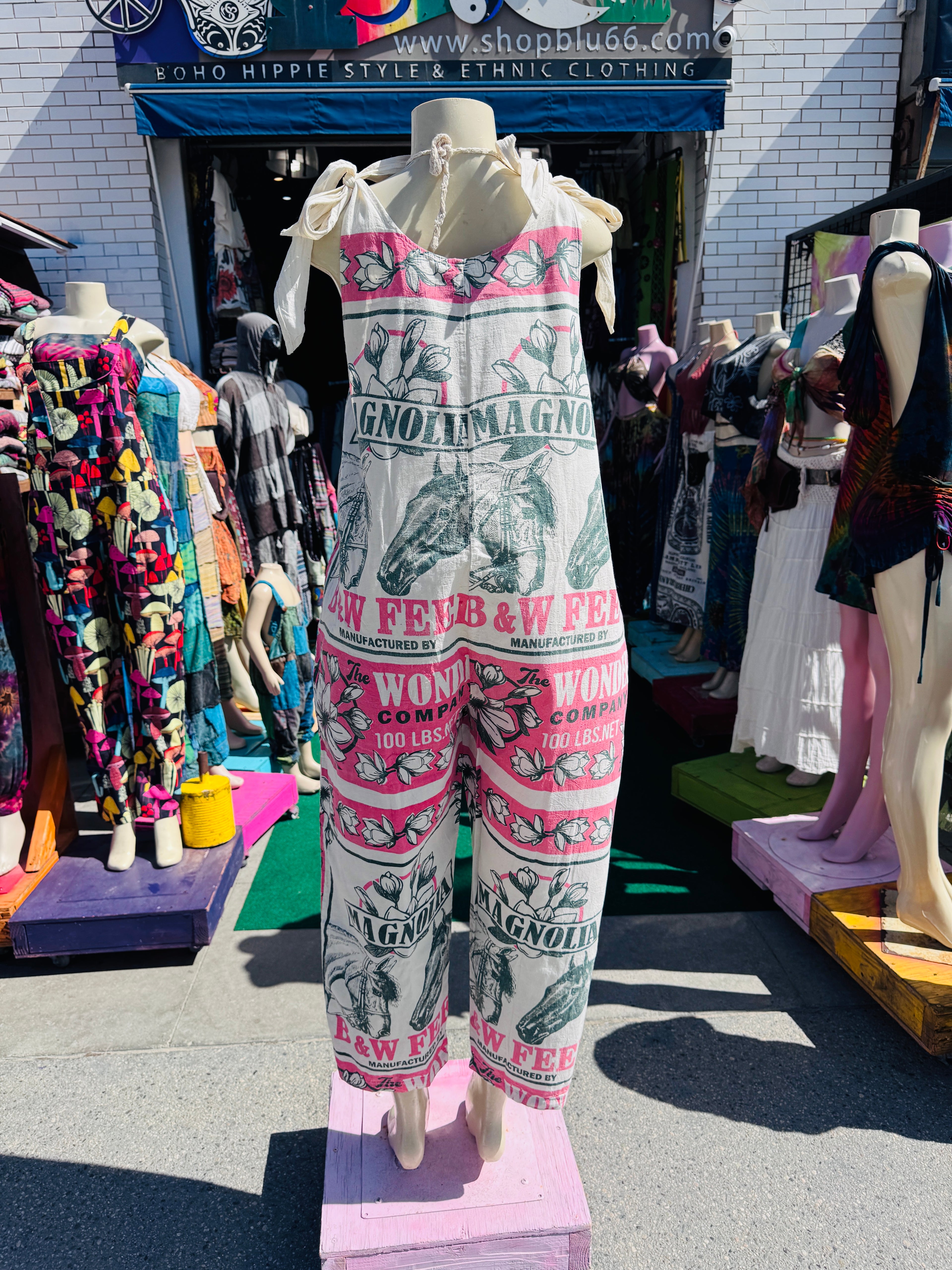 Vintage magnolia overalls