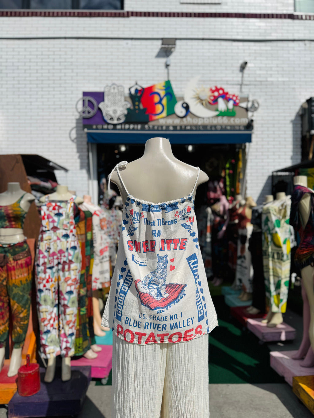 Vintage kitten tank top