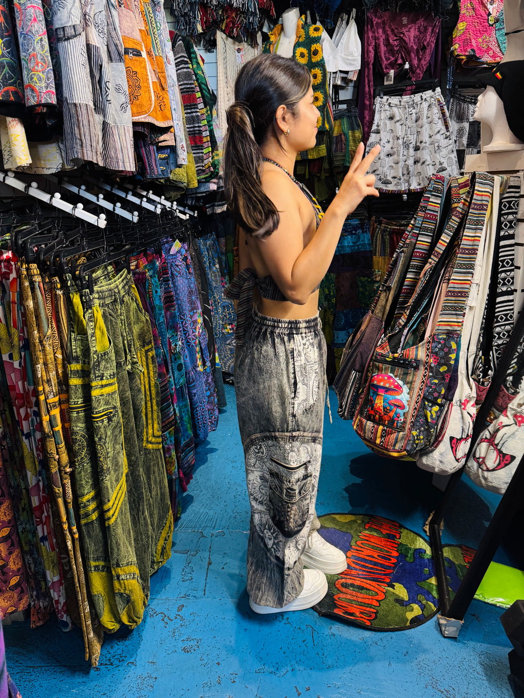 Moon/sun cargo pants