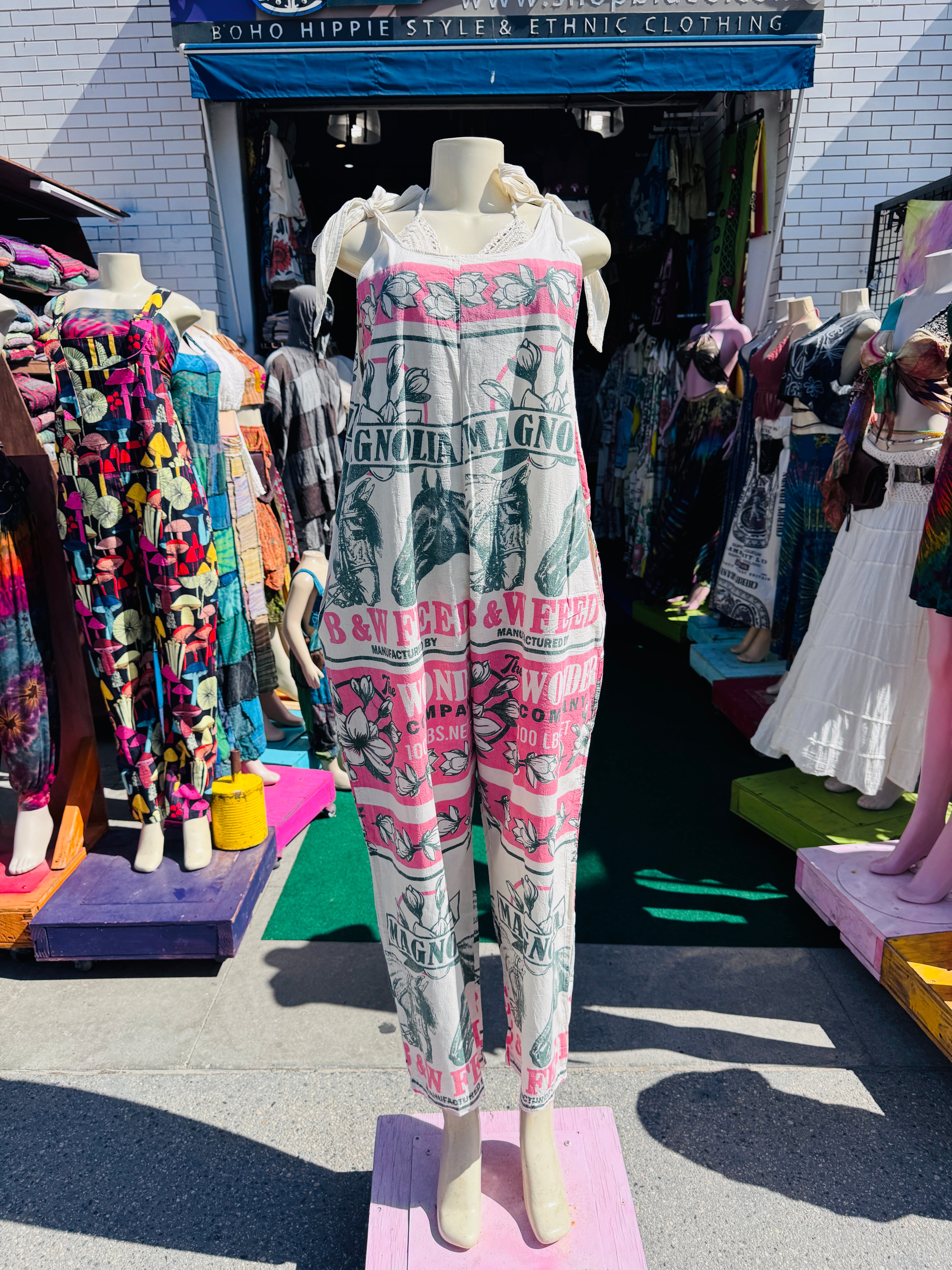 Vintage magnolia overalls