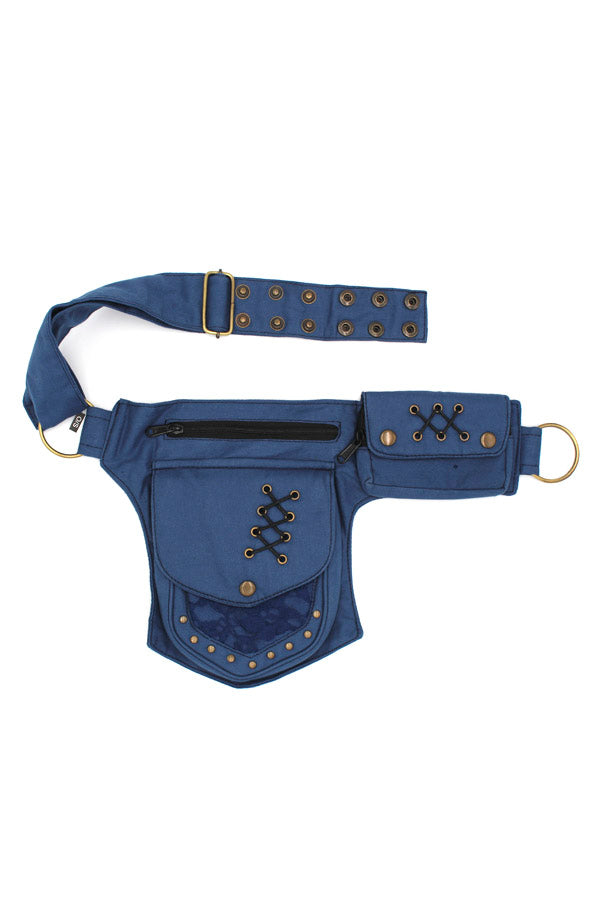 Festival Belt (Side Pocket) - Blue