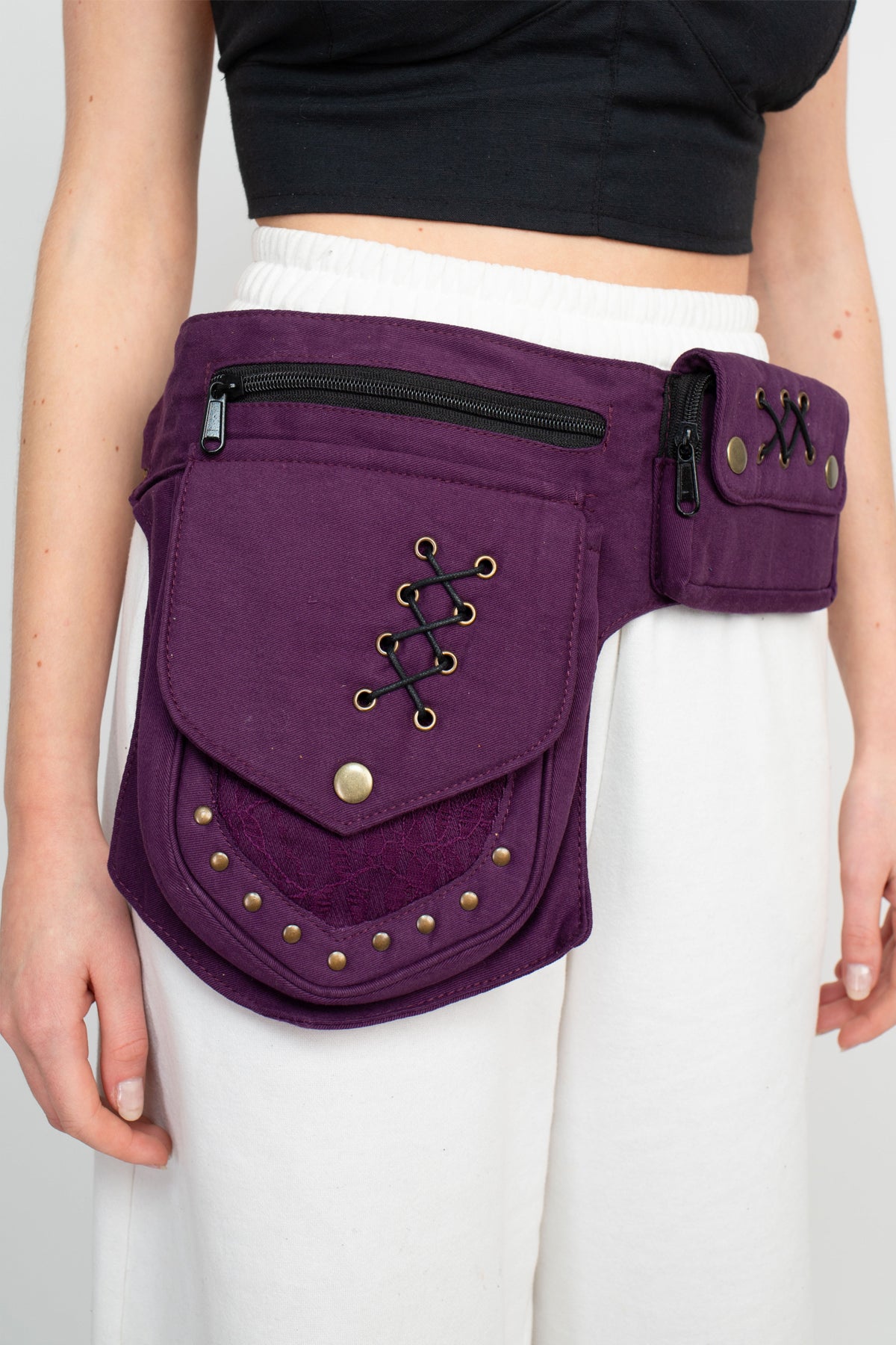 Festival Belt (Side Pocket) - Purple