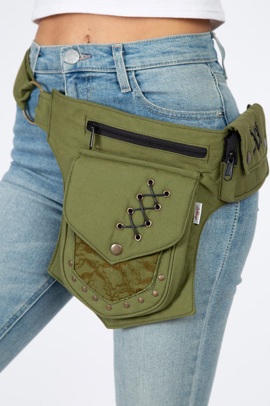 Festival Belt (Side Pocket)- Green