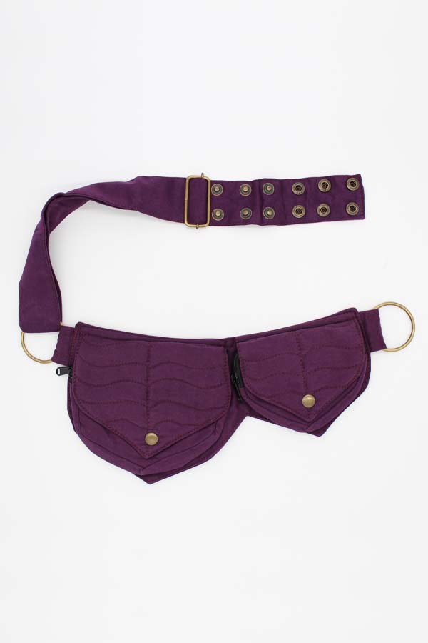 Festival belt (Leaf design) - purple