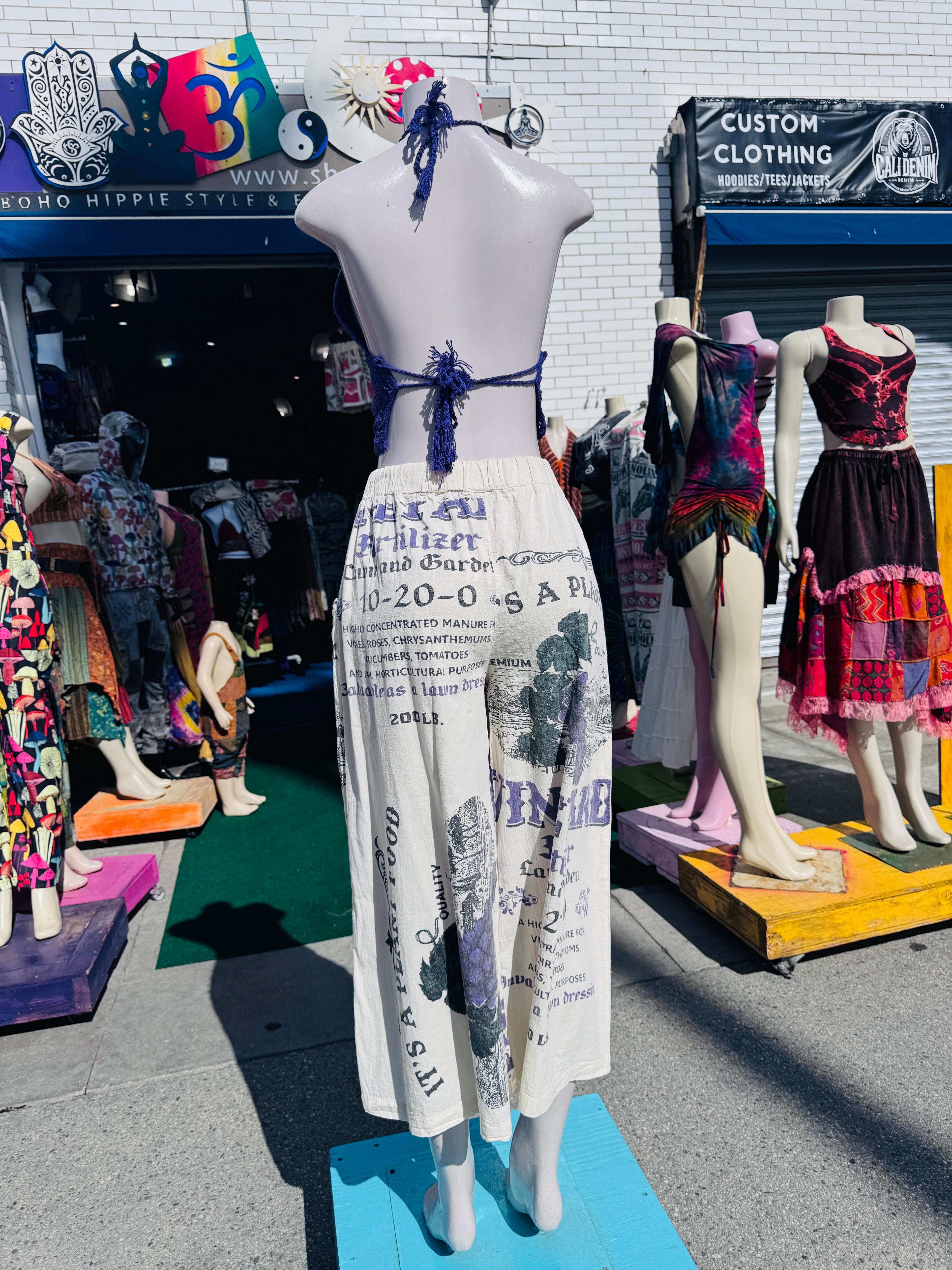 Vintage grape capri pants