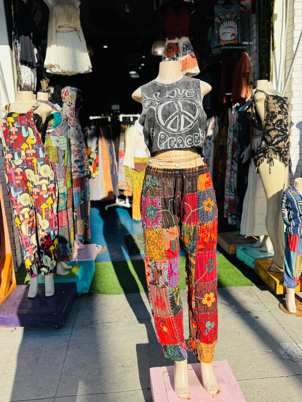 Blossom patchy pants