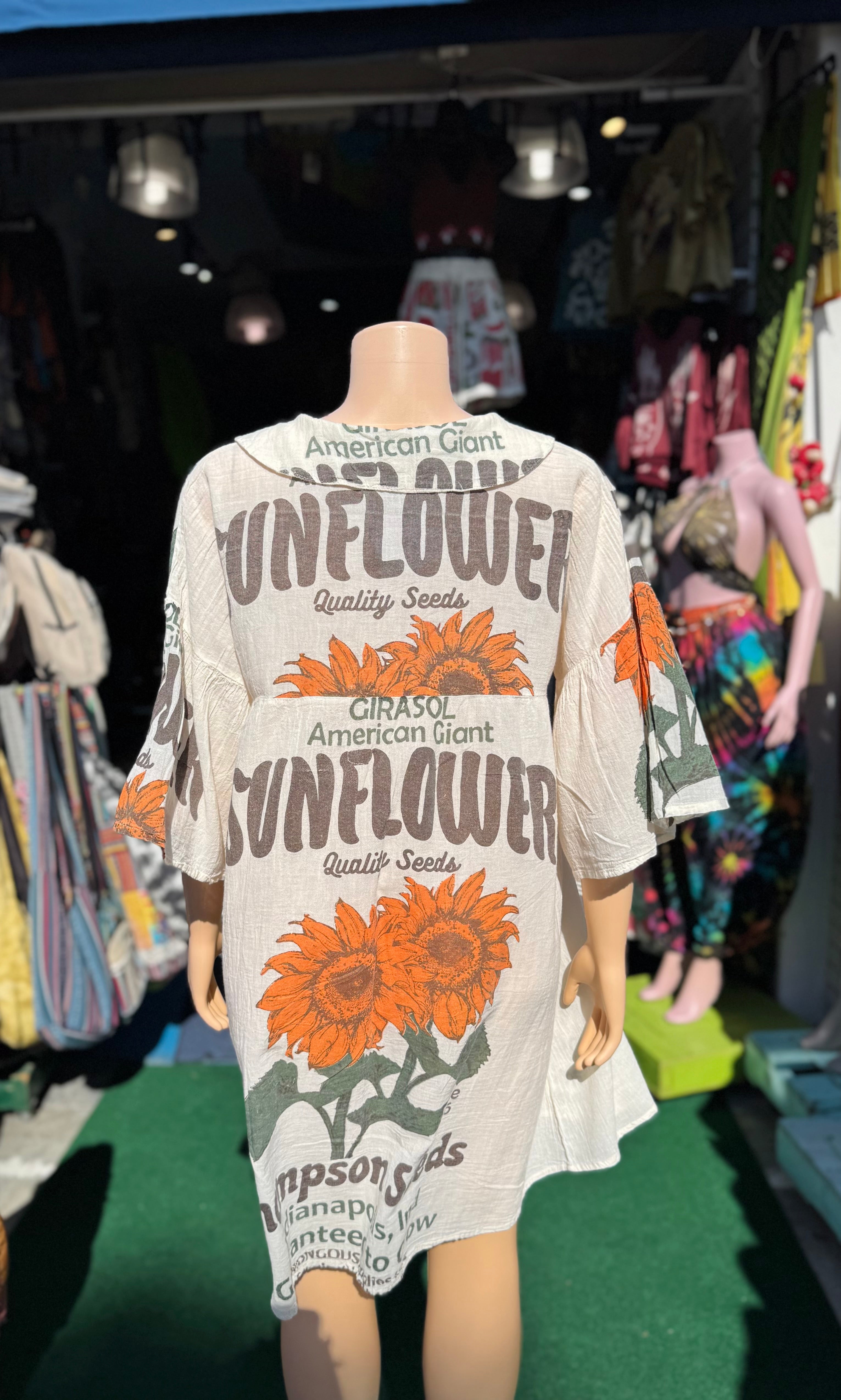 Vintage sunflower dress
