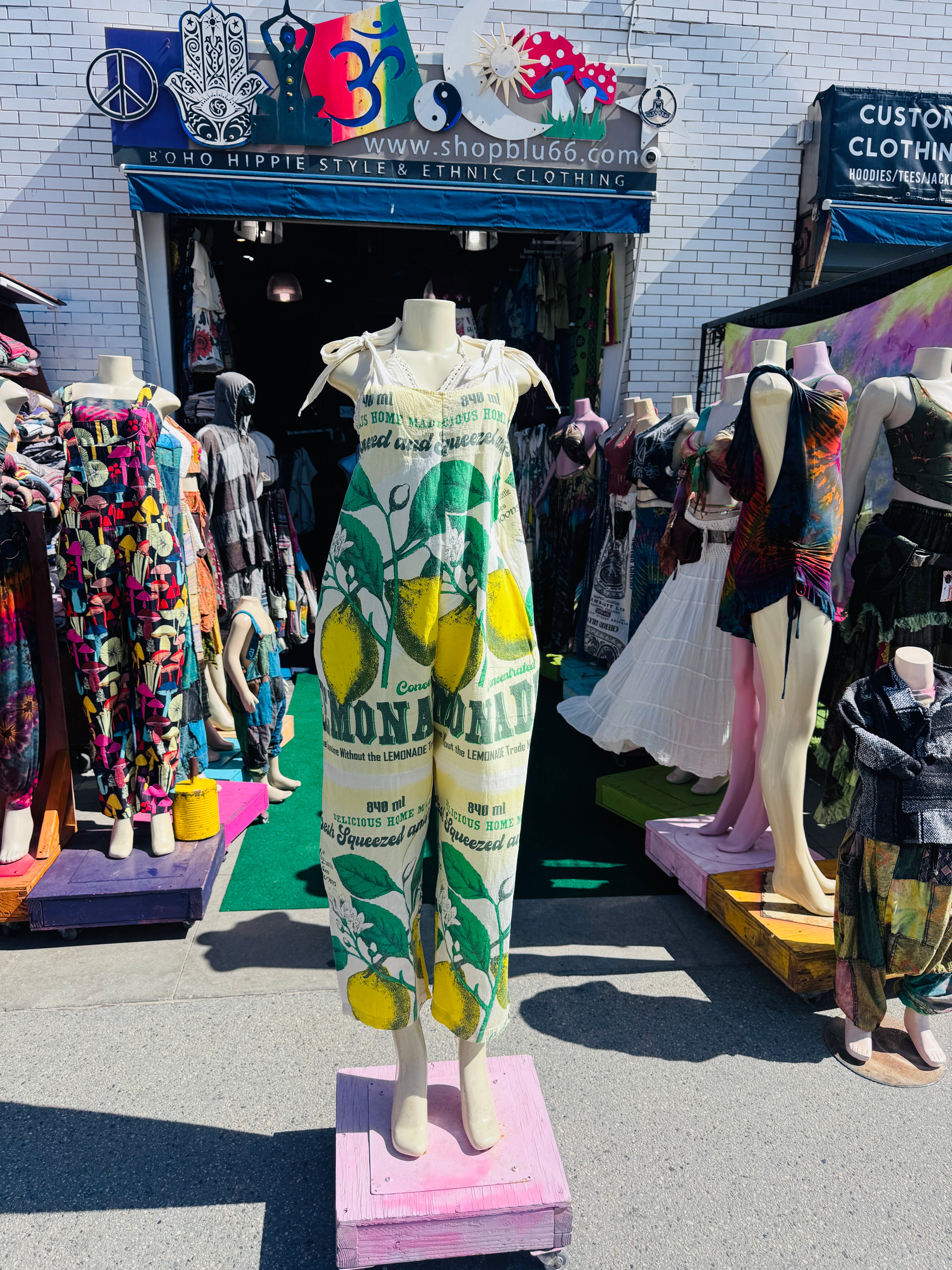 Vintage lemonade overalls