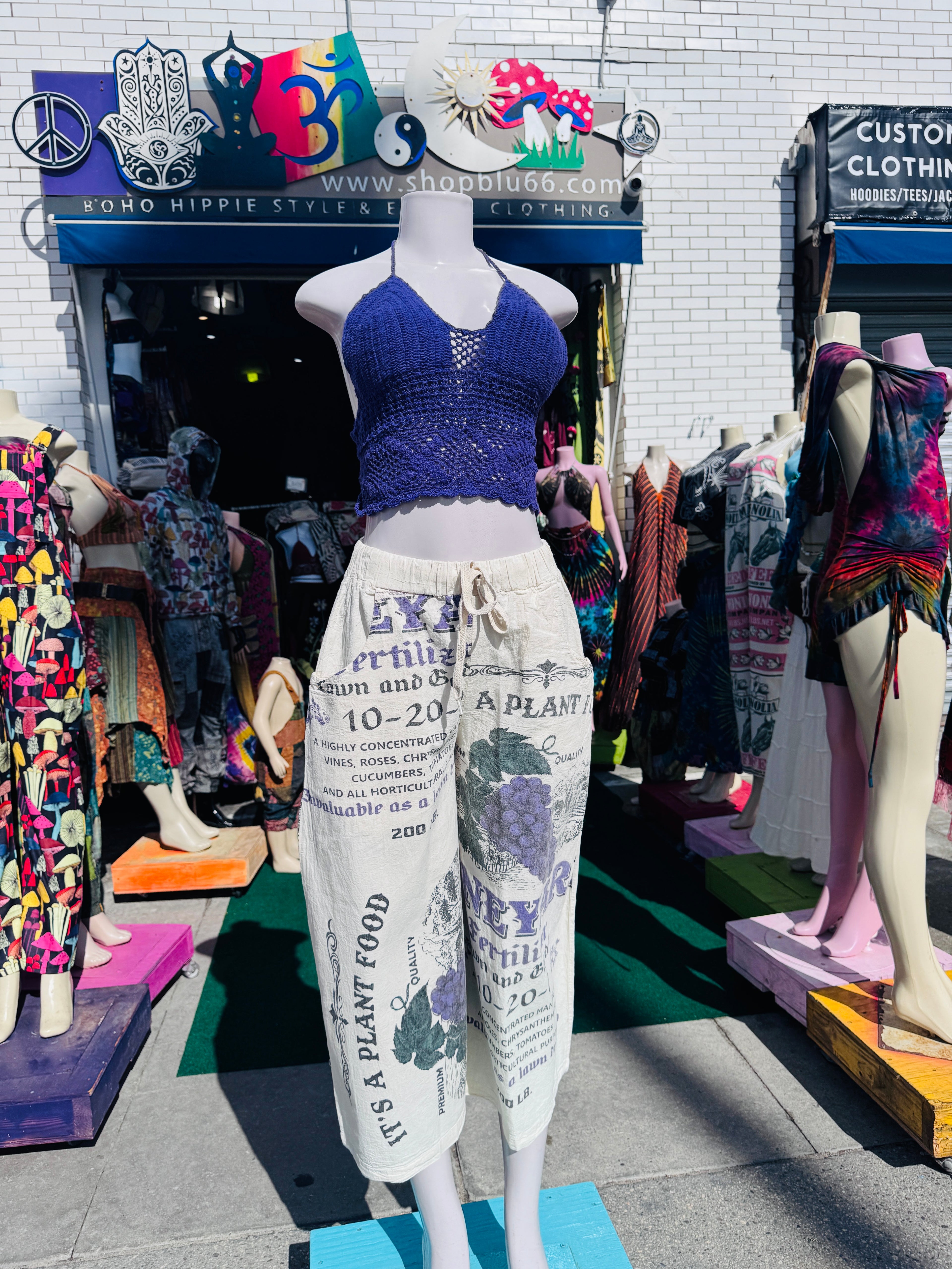 Vintage grape capri pants