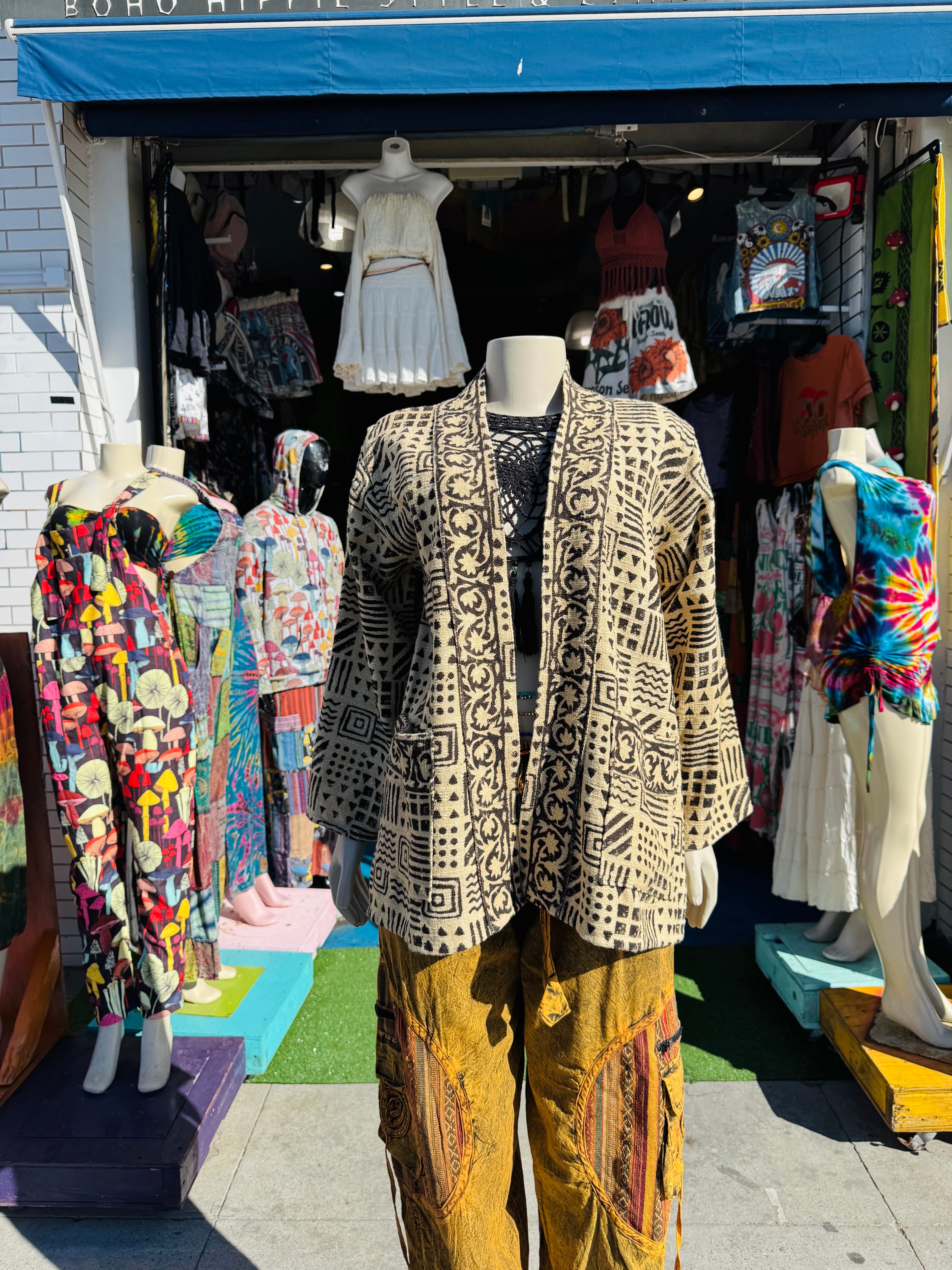 Cosmic meadow kimono