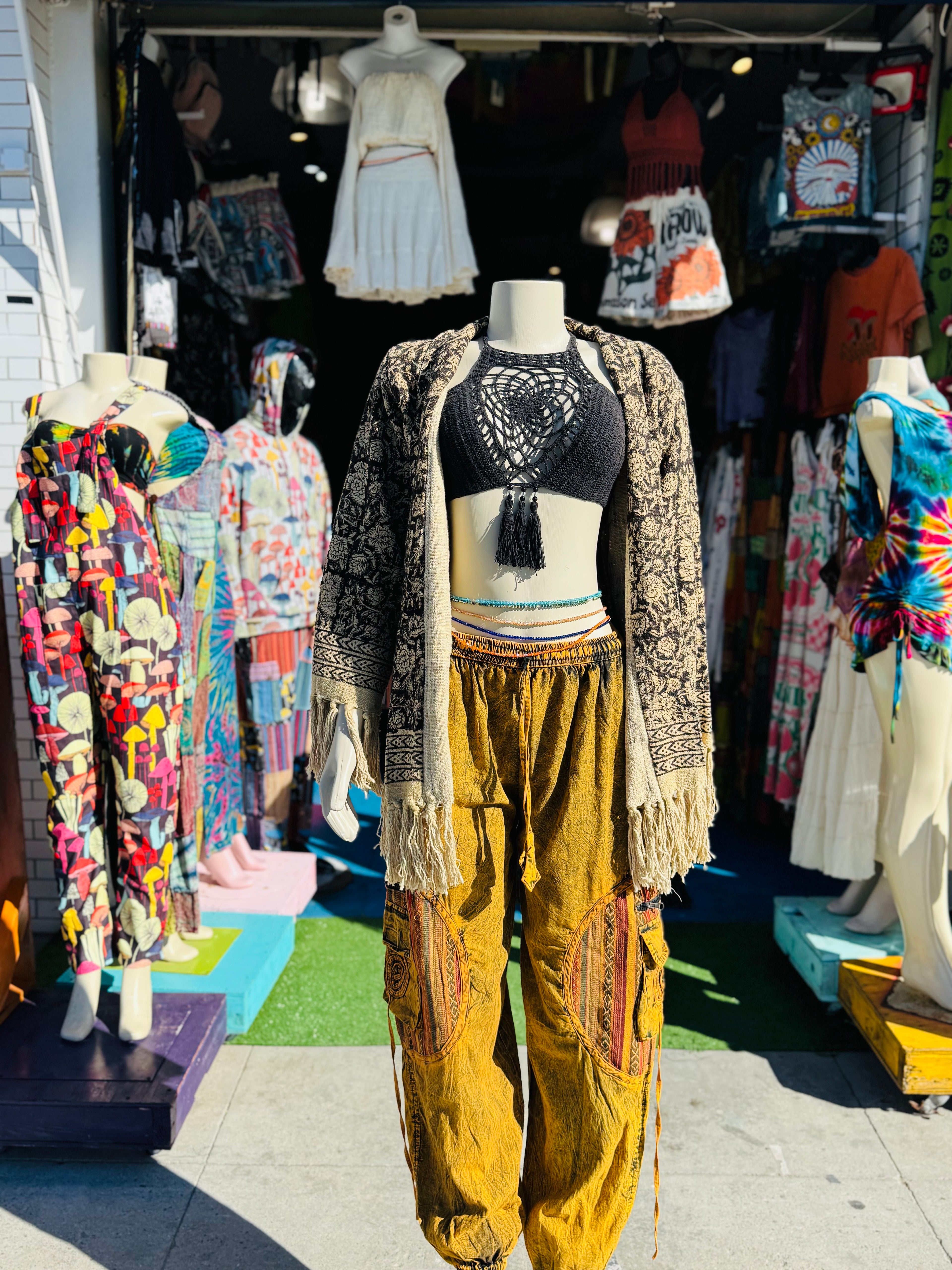 Nomad bloom fringe kimono