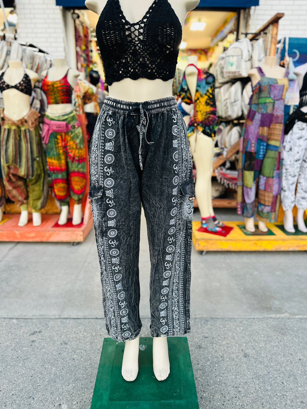 Boho ohm pants (blk/white )