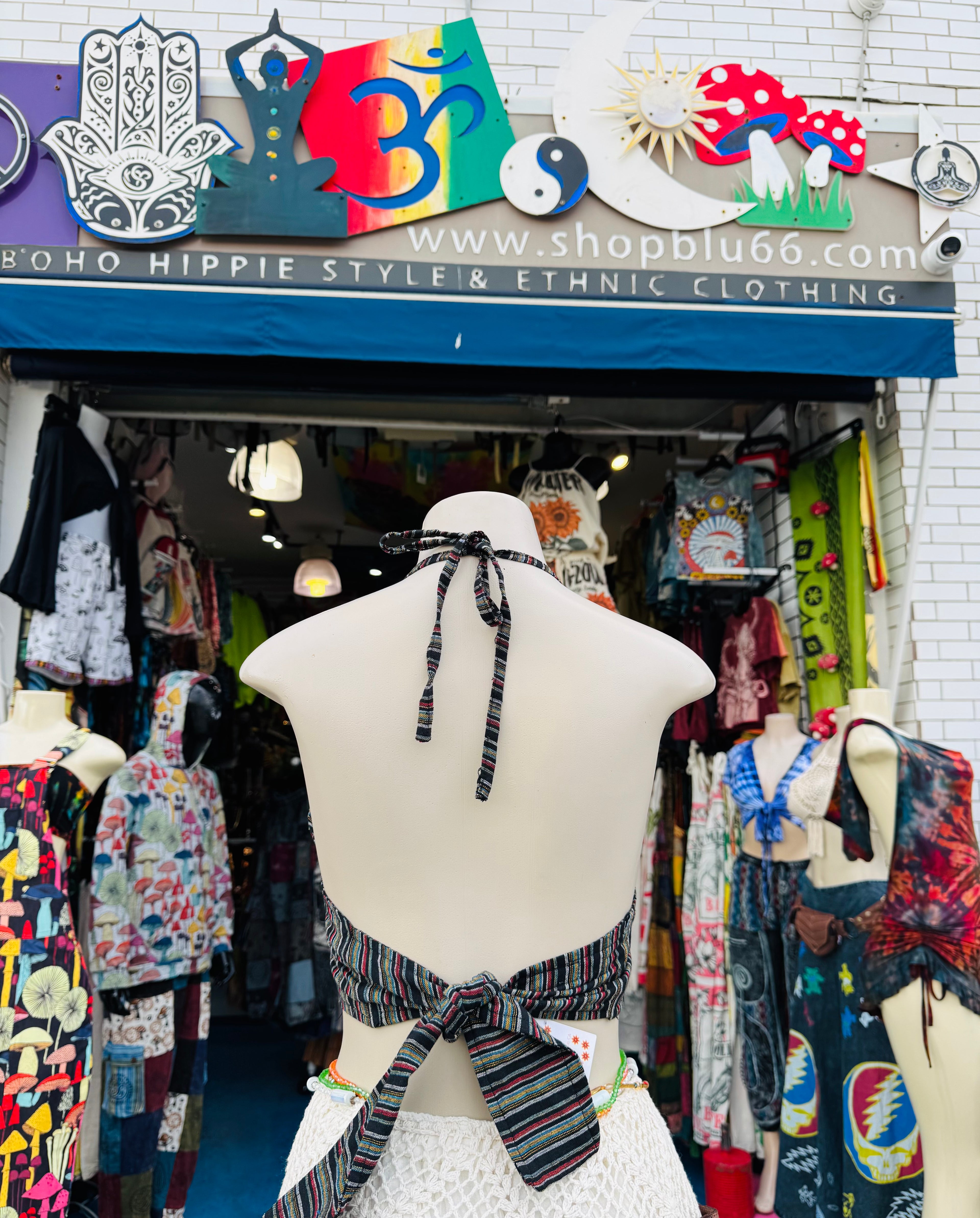 Sunburst halter top (red/gray)