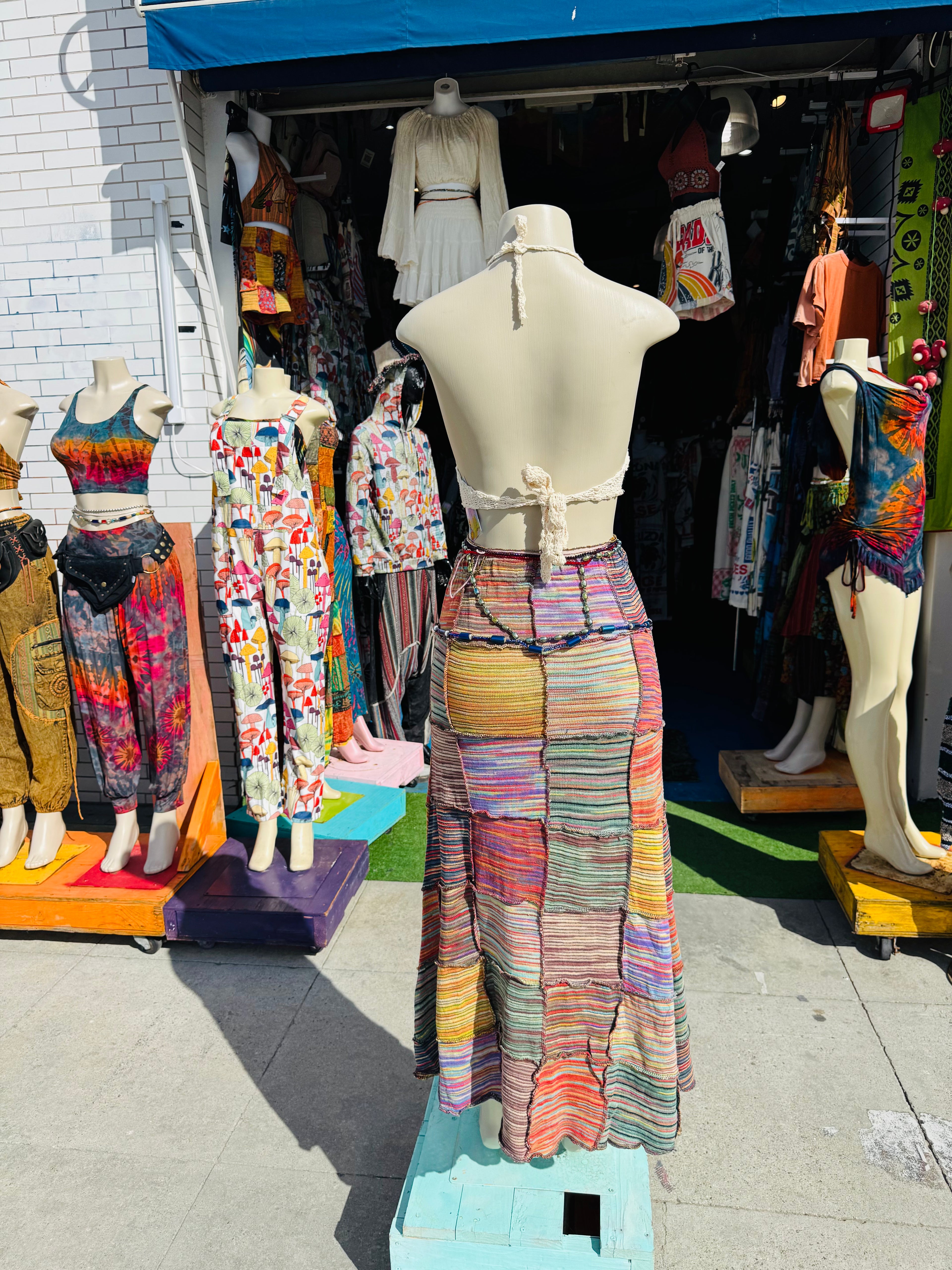 Wonderloom patchwork maxi skirt