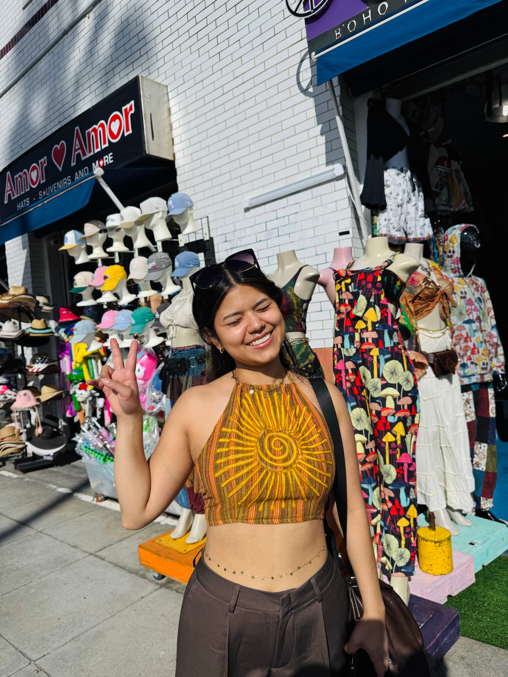 Sunburst halter top (yellow/orange)