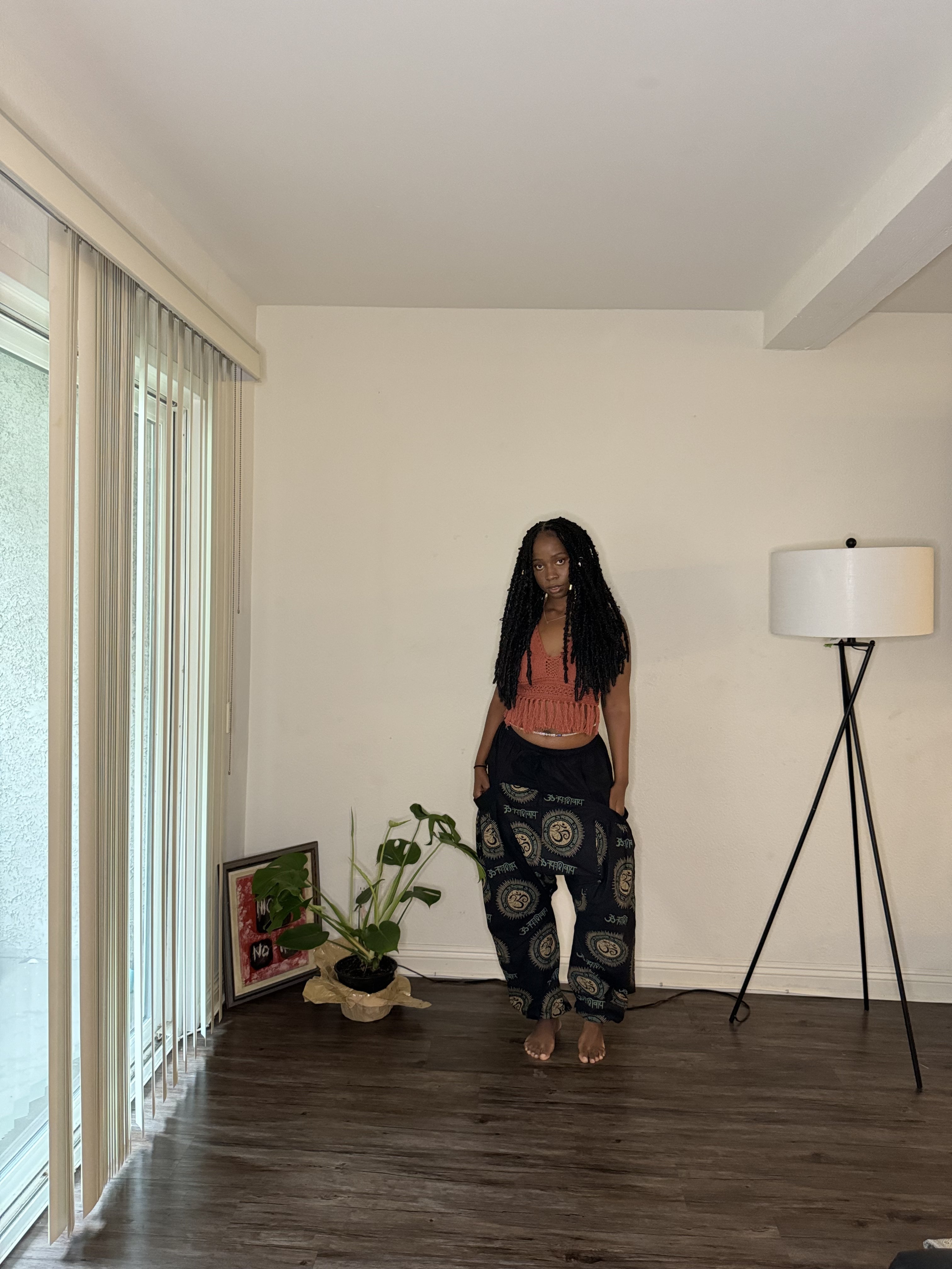 Crochet bae Fringe & Ohm harem pants