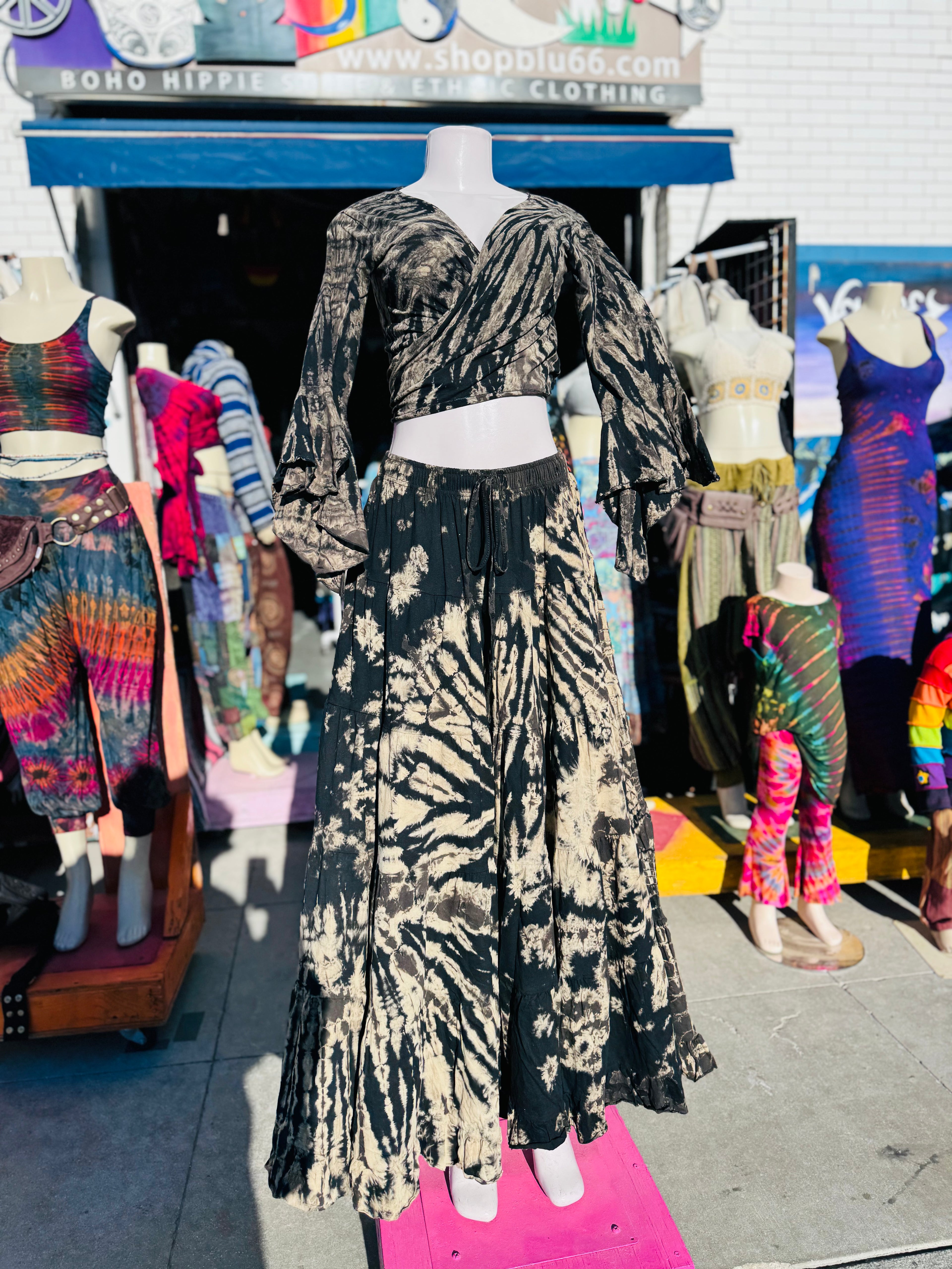 Harley top & cha cha skirt (full tie dye)