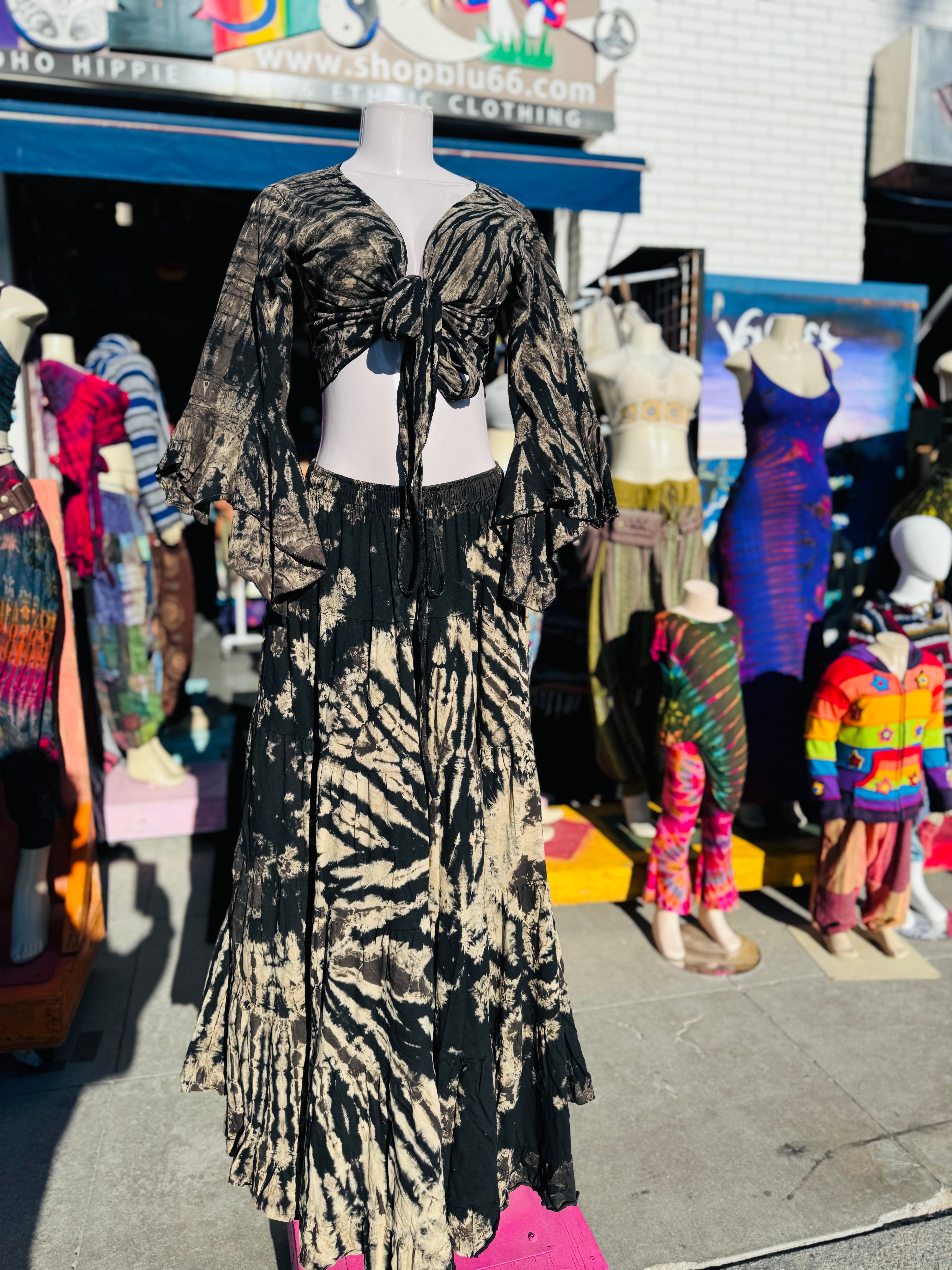 Harley top & cha cha skirt (full tie dye)
