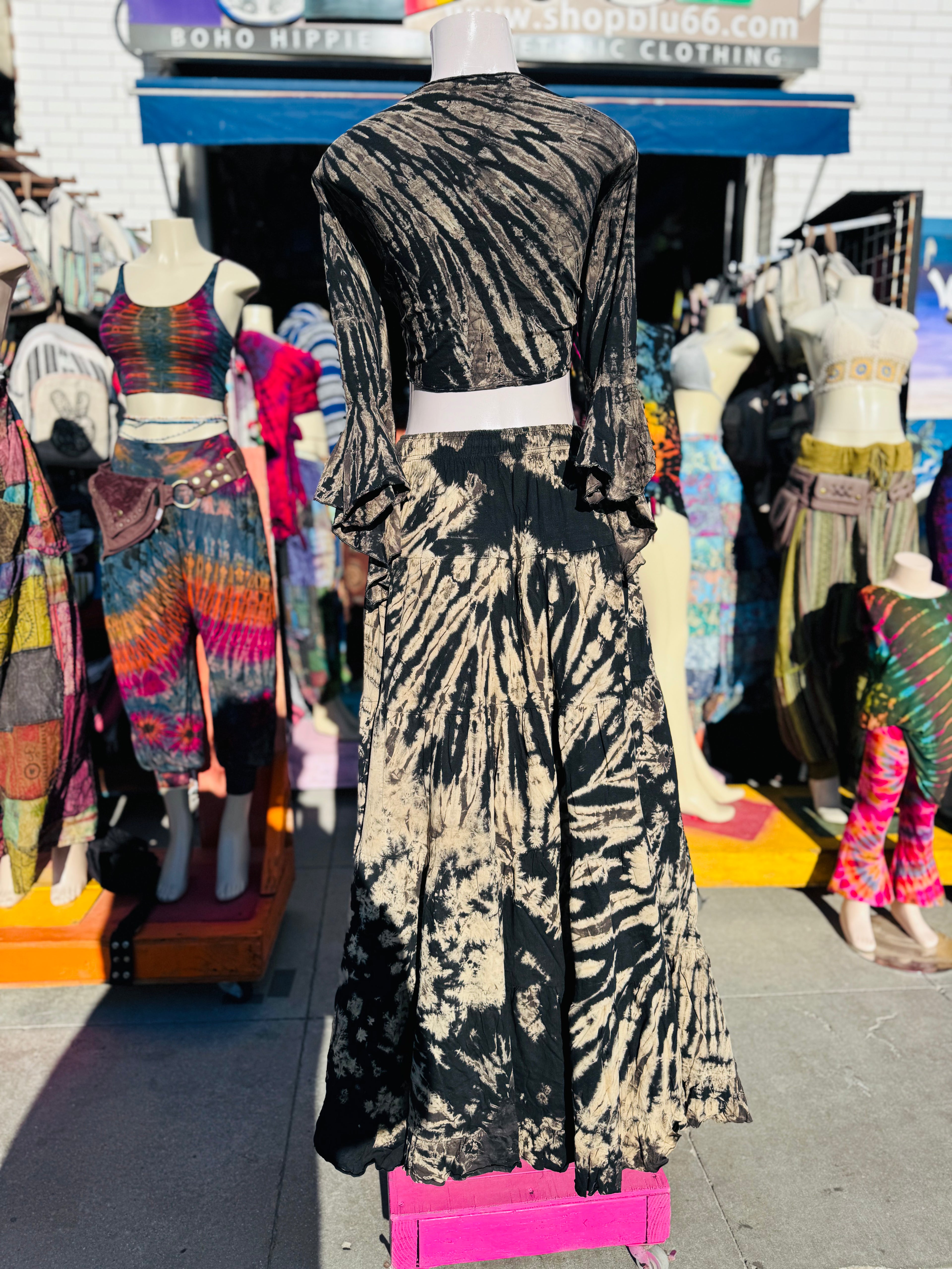 Harley top & cha cha skirt (full tie dye)