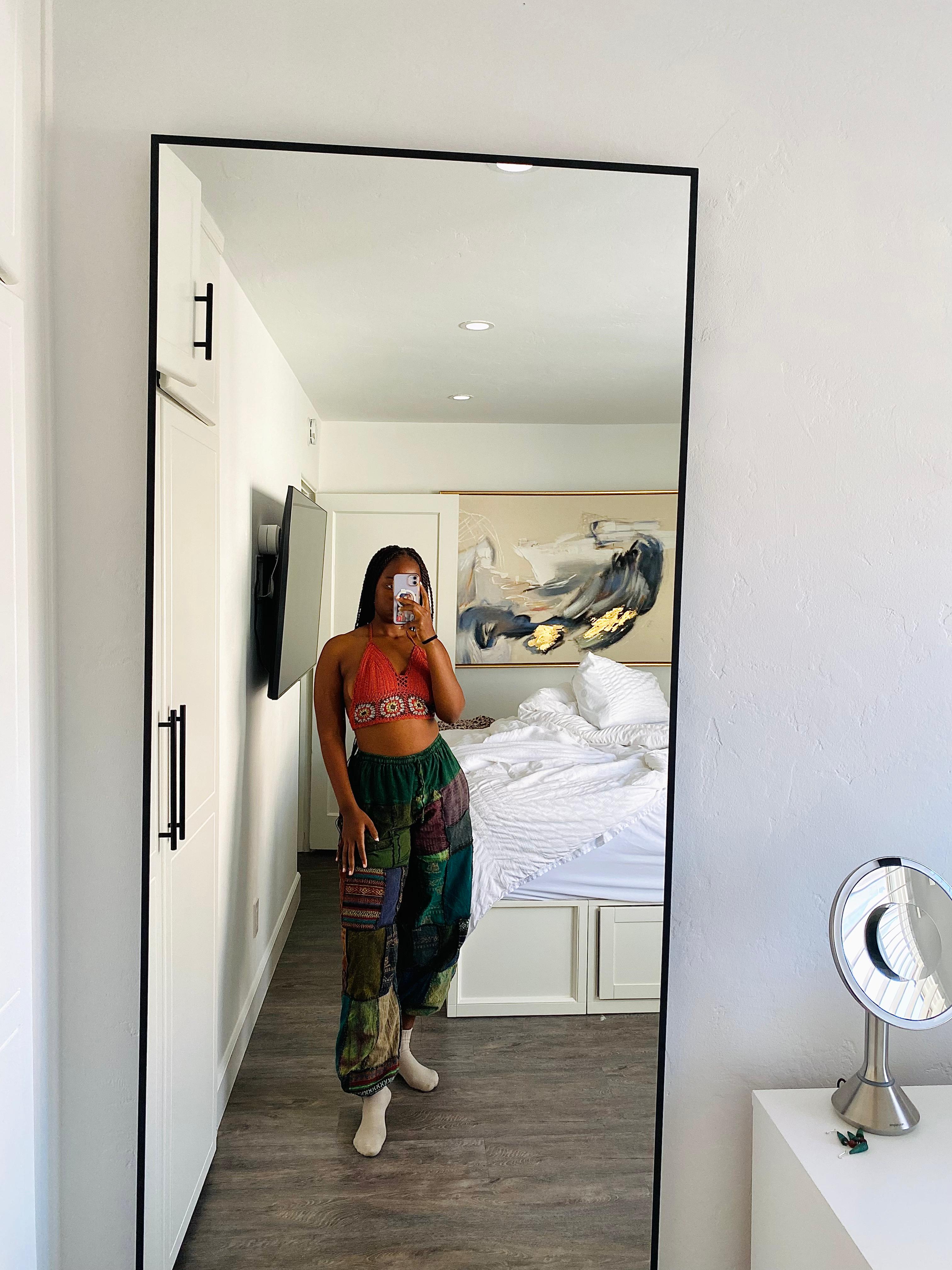Folker crochet top & Barkham patchy pants