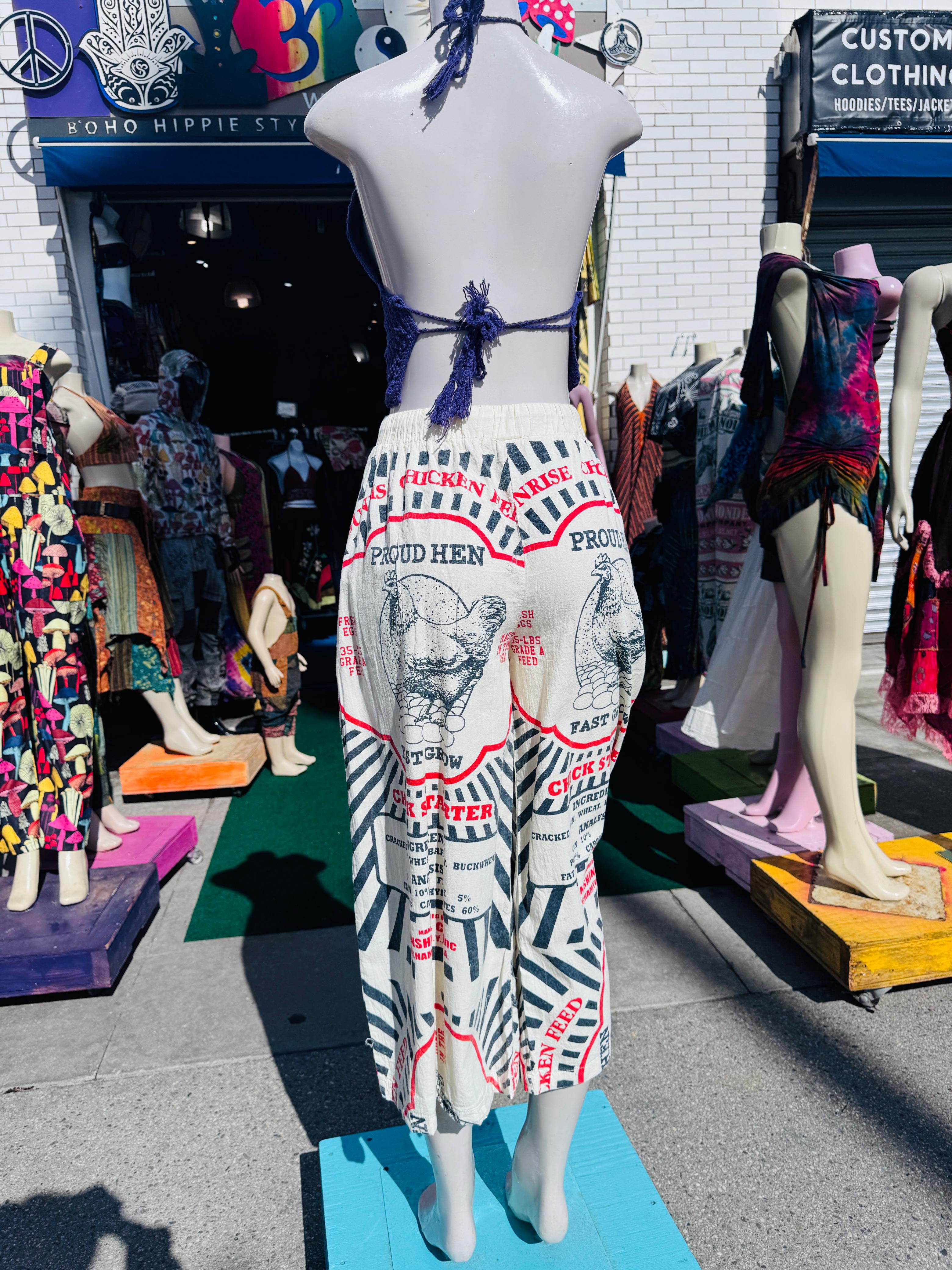 Vintage chicken capri pants