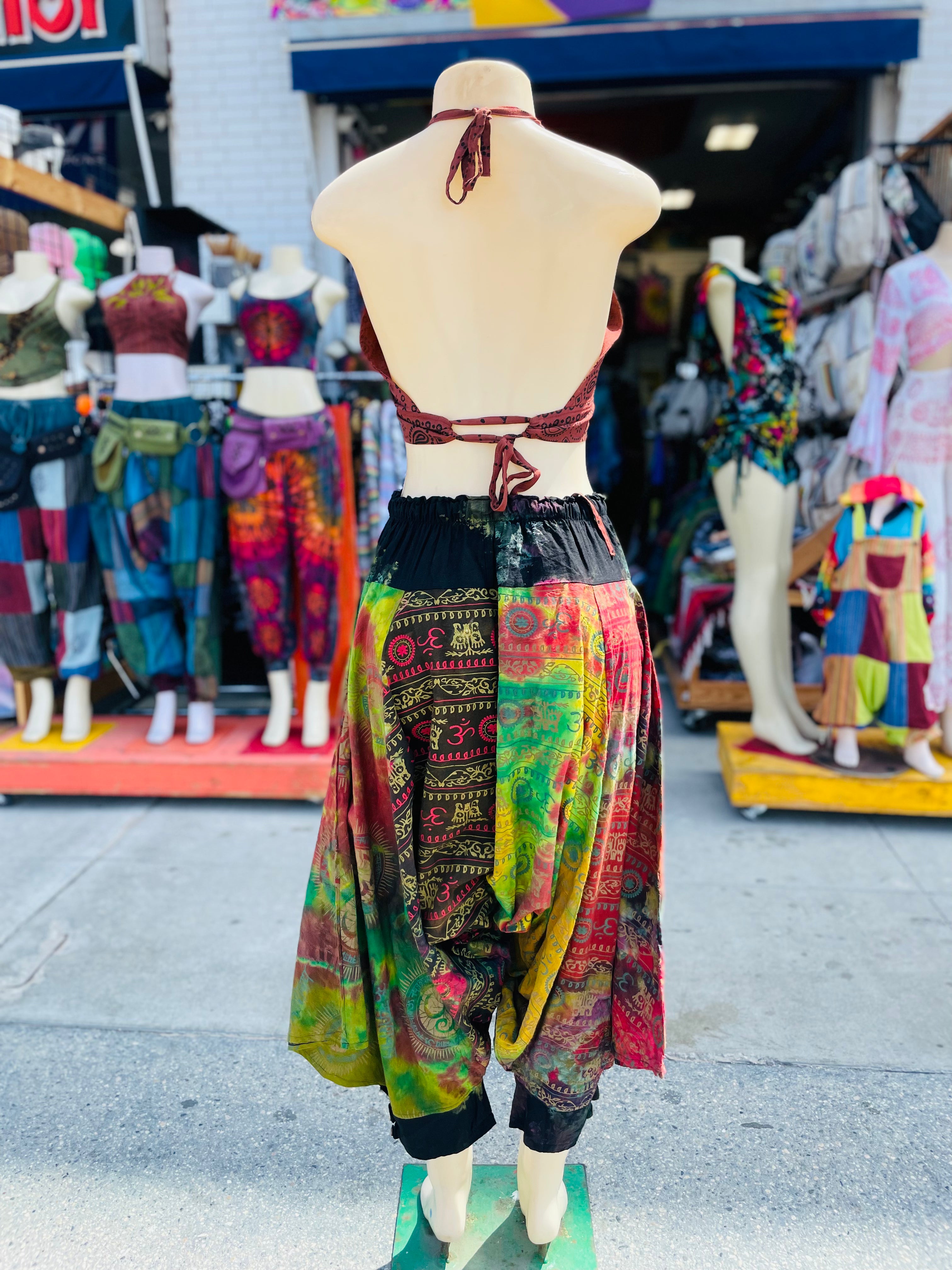 Dragon Fly Harem Pants (Rasta Colors)