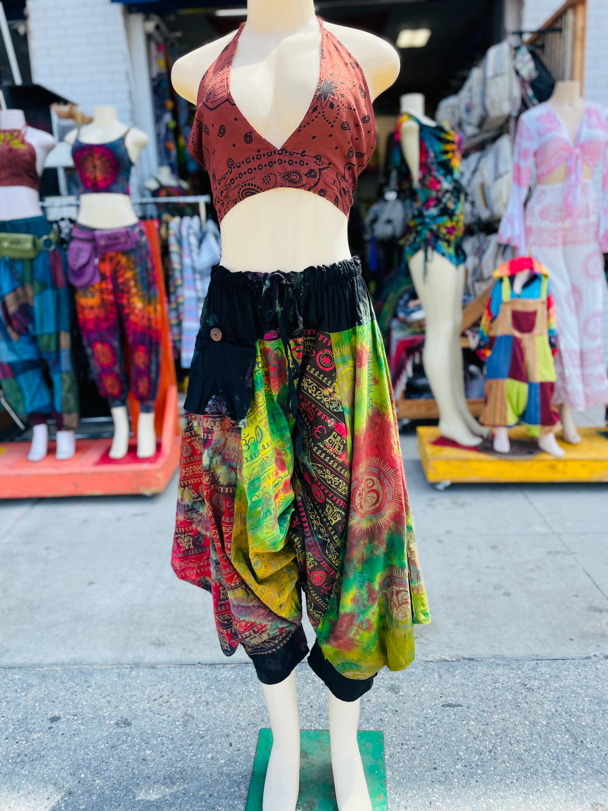 Dragon Fly Harem Pants Rasta Colors
