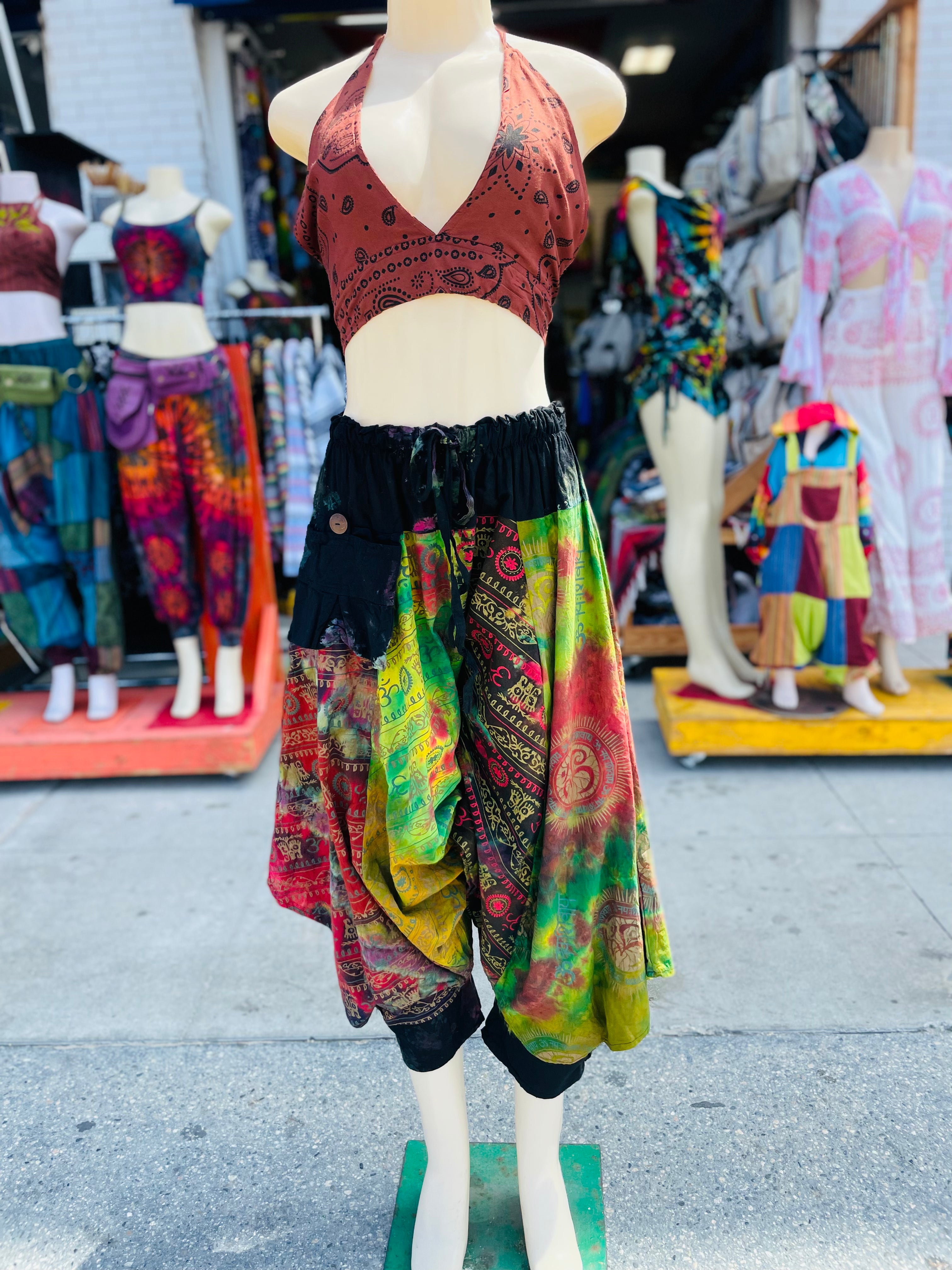 Dragon Fly Harem Pants (Rasta Colors)