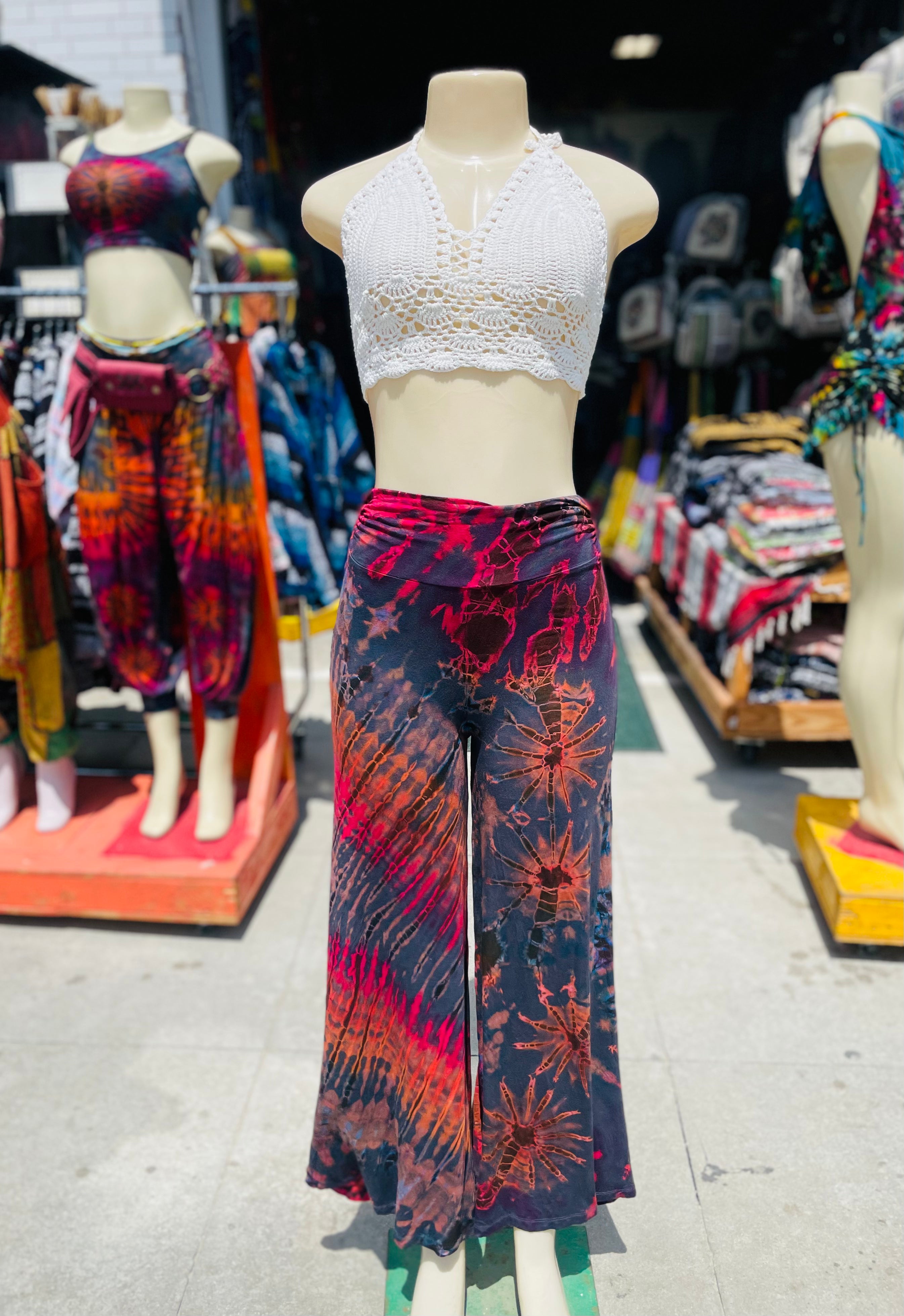 Gabby Gaucho Pants (Grey Multi-Color)