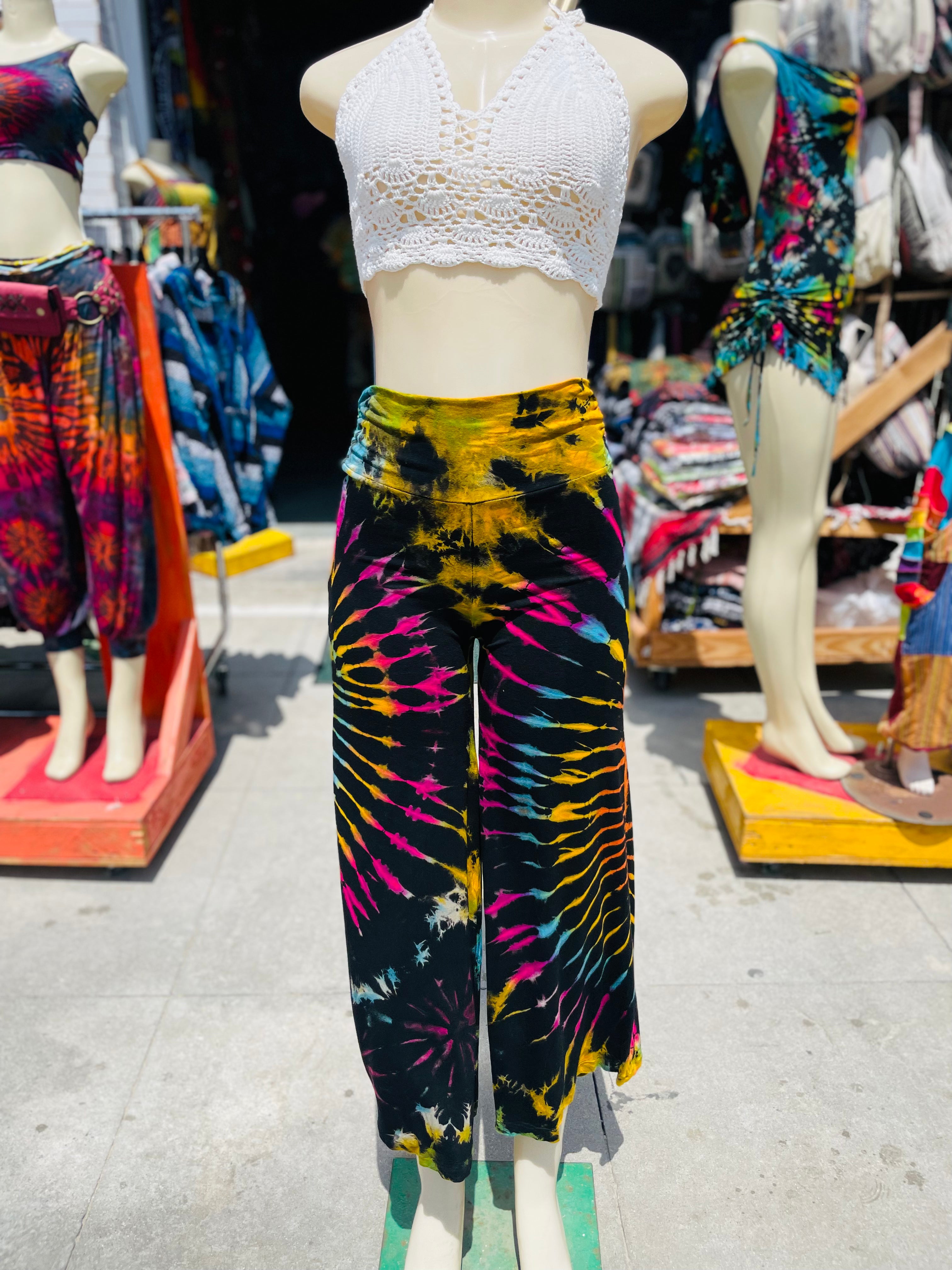 Gabby Gaucho Pants (BLACK Multi-Color)