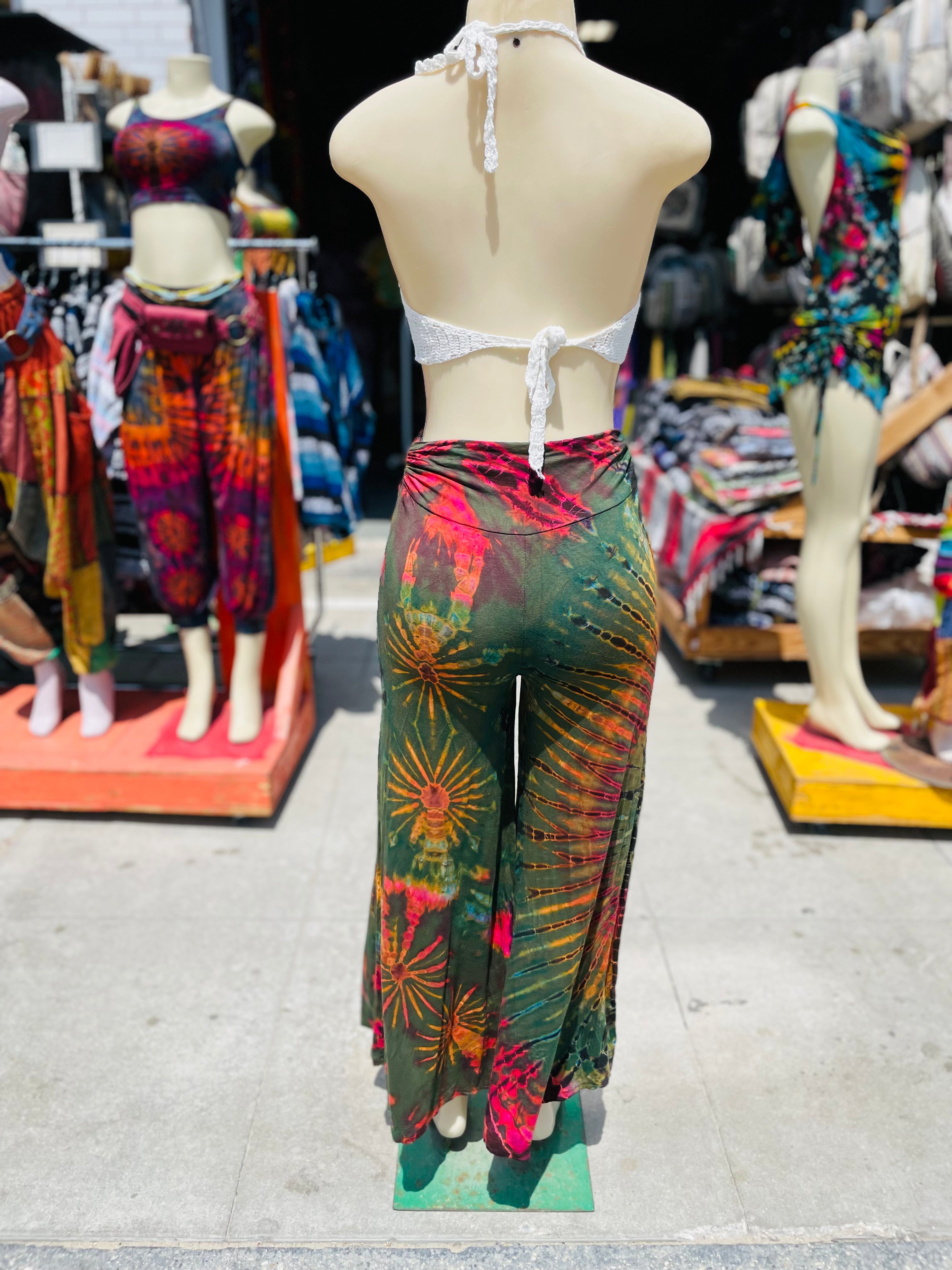 Gabby Gaucho Pants (GREEN Multi-Color)