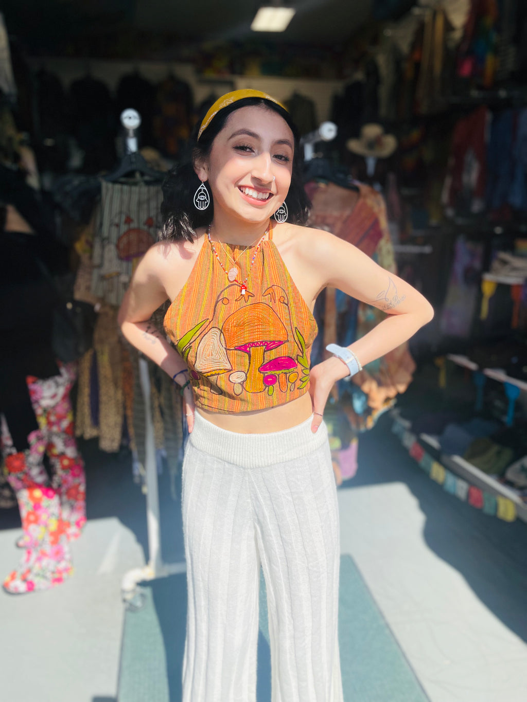 Mushroom halter top (various colours)