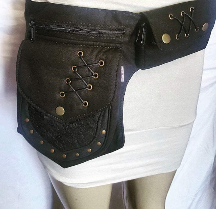 Festival Belt (Side Pocket)- Black