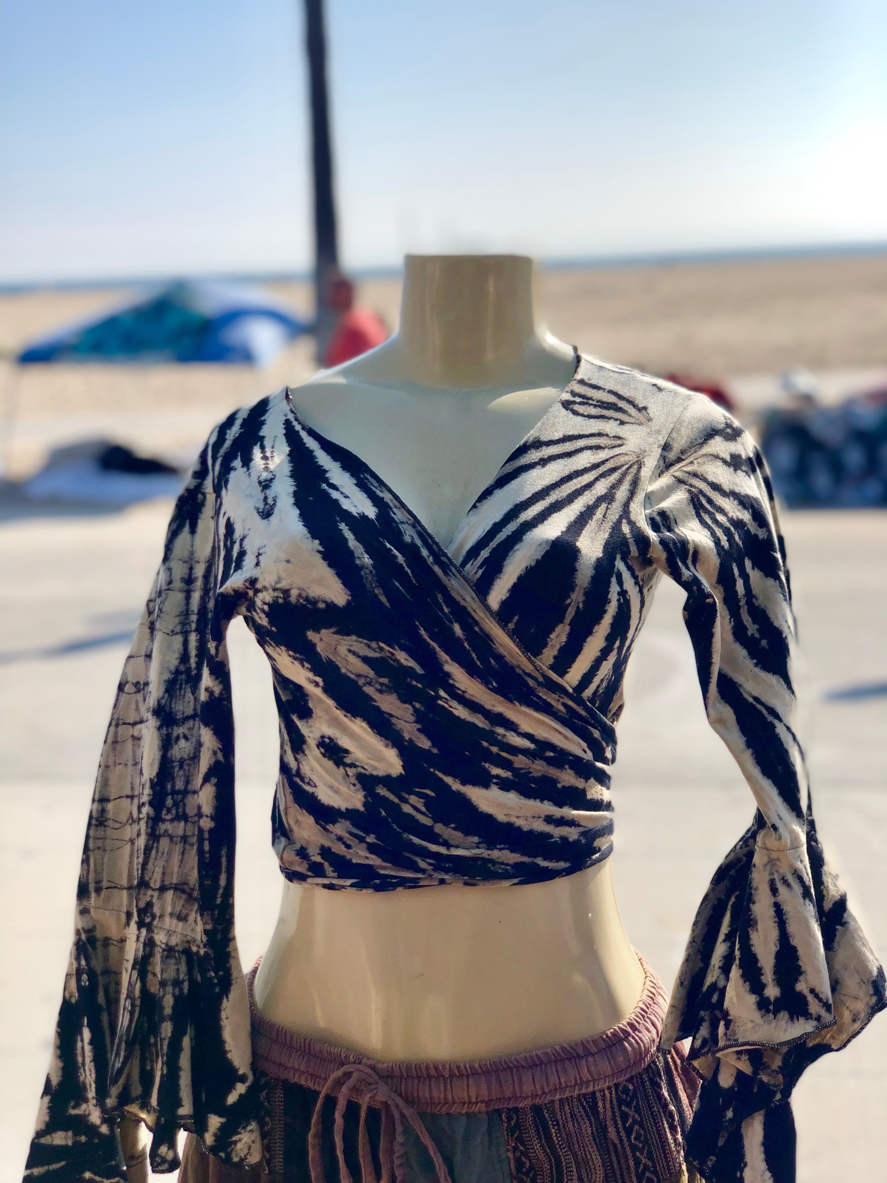 Harley Top (Black Tie-dye)