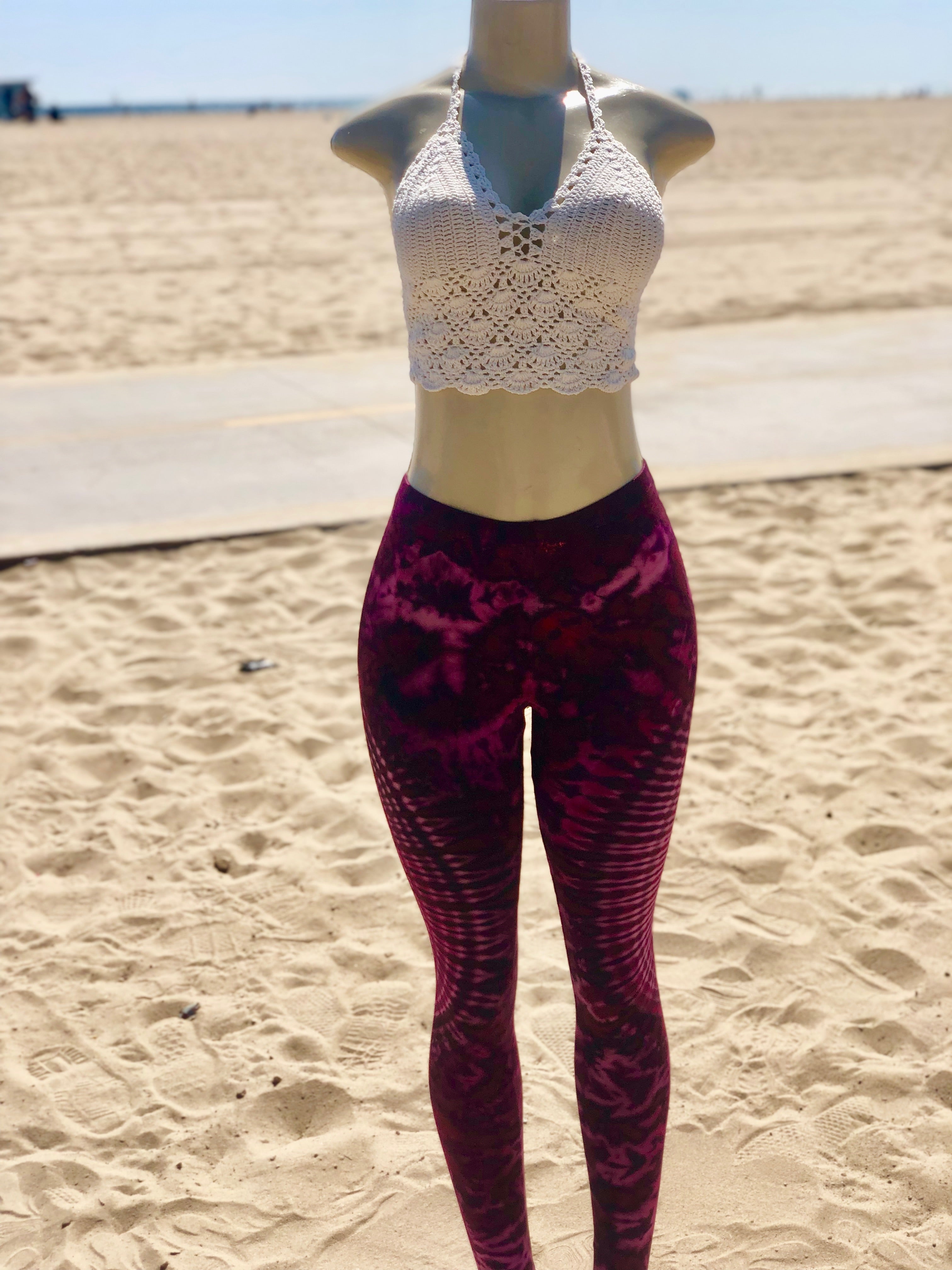 Color Fushion Leggings  (Fuchsia)