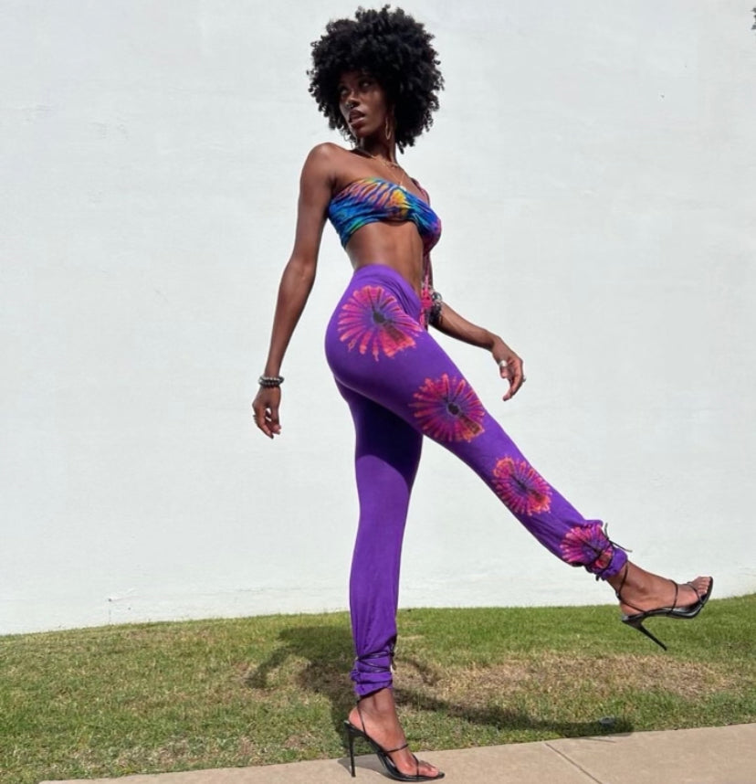 Bell bottom leggings ( Purple )