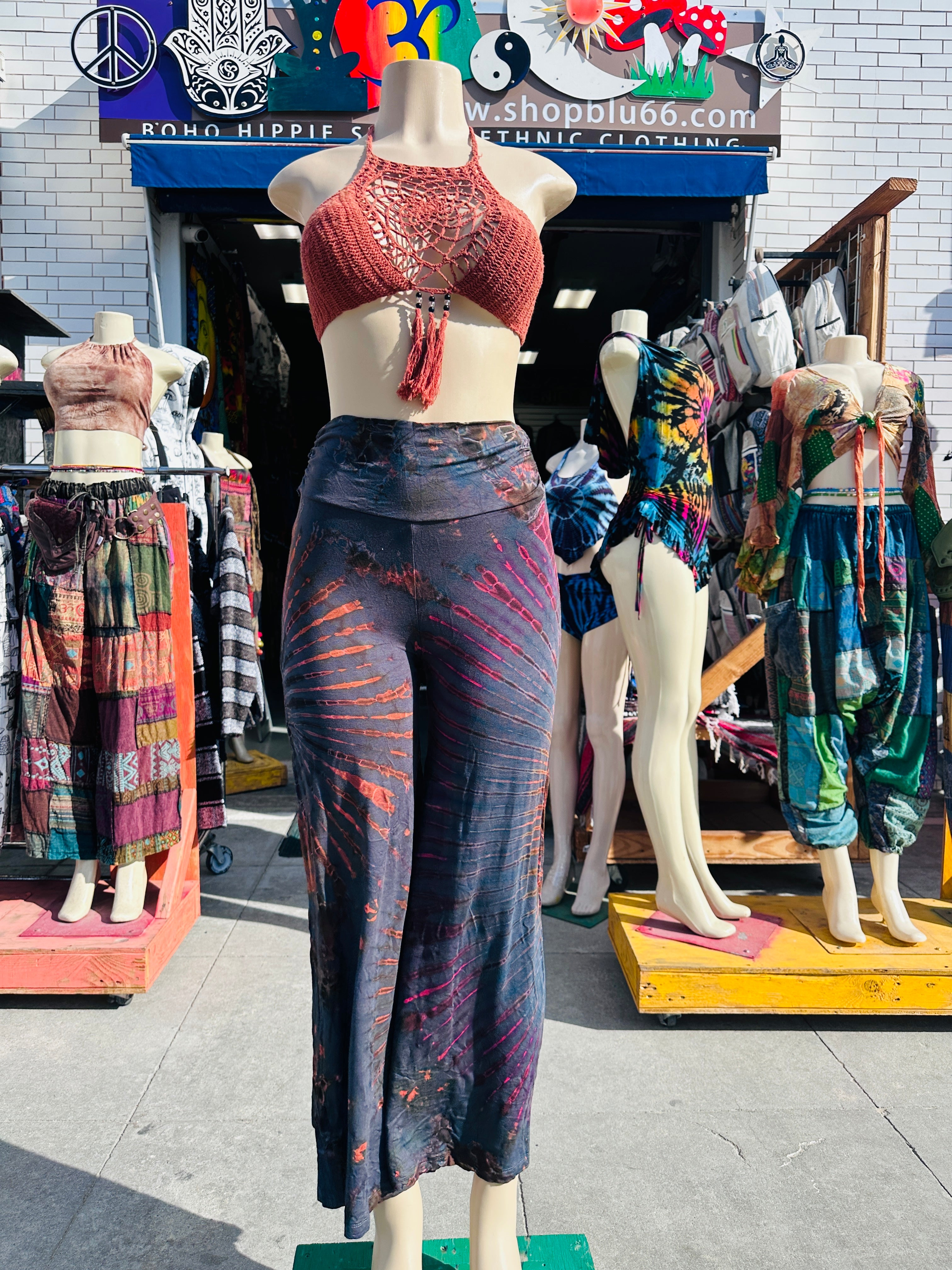 Gabby Gaucho pants (grey multi colors )