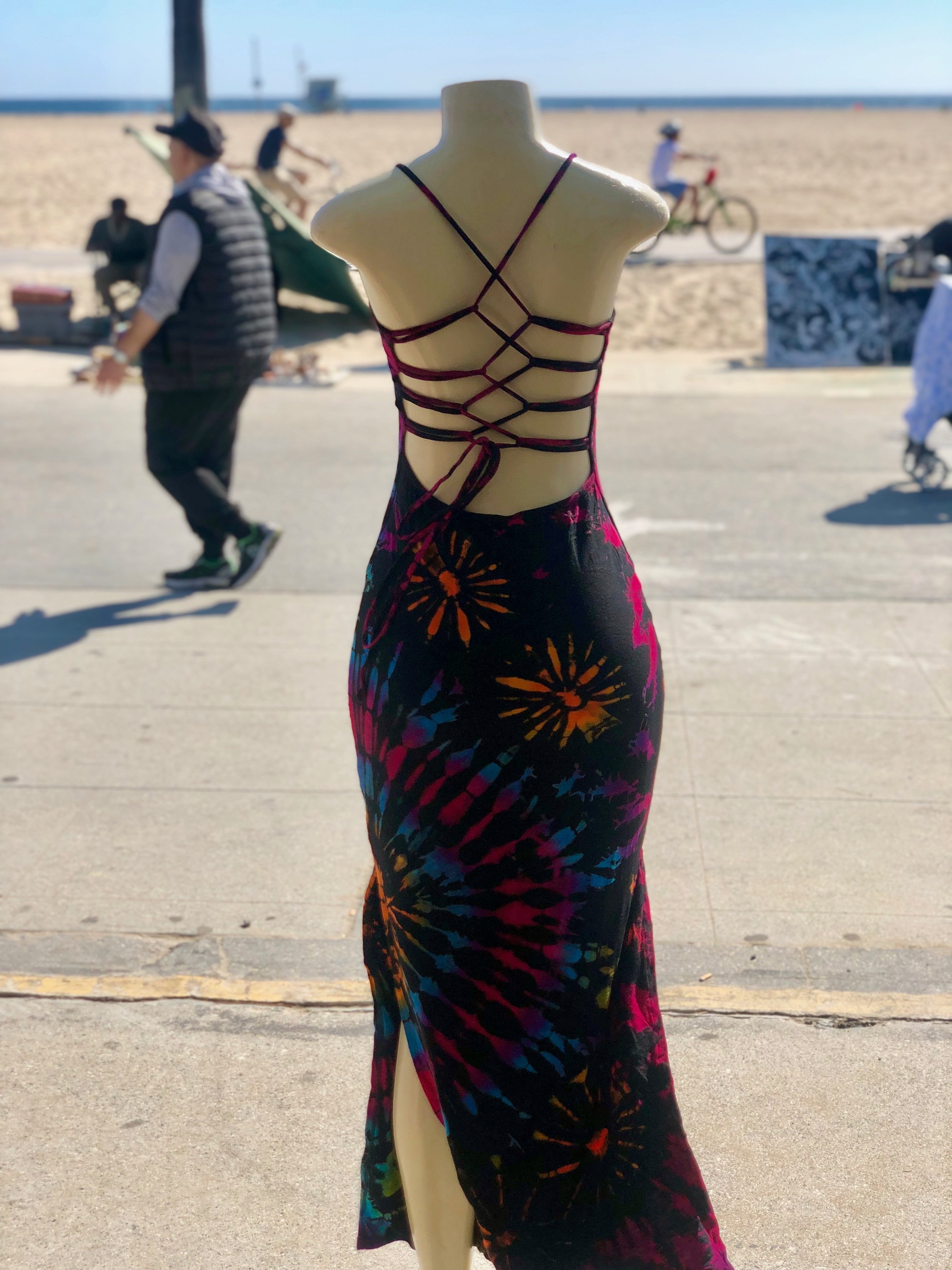 Hot Girl Maxi Dress (Black/rainbow) BLU 66 Apparel Hot Girl Maxi Dress (Black/rainbow) BLU 66 Apparel